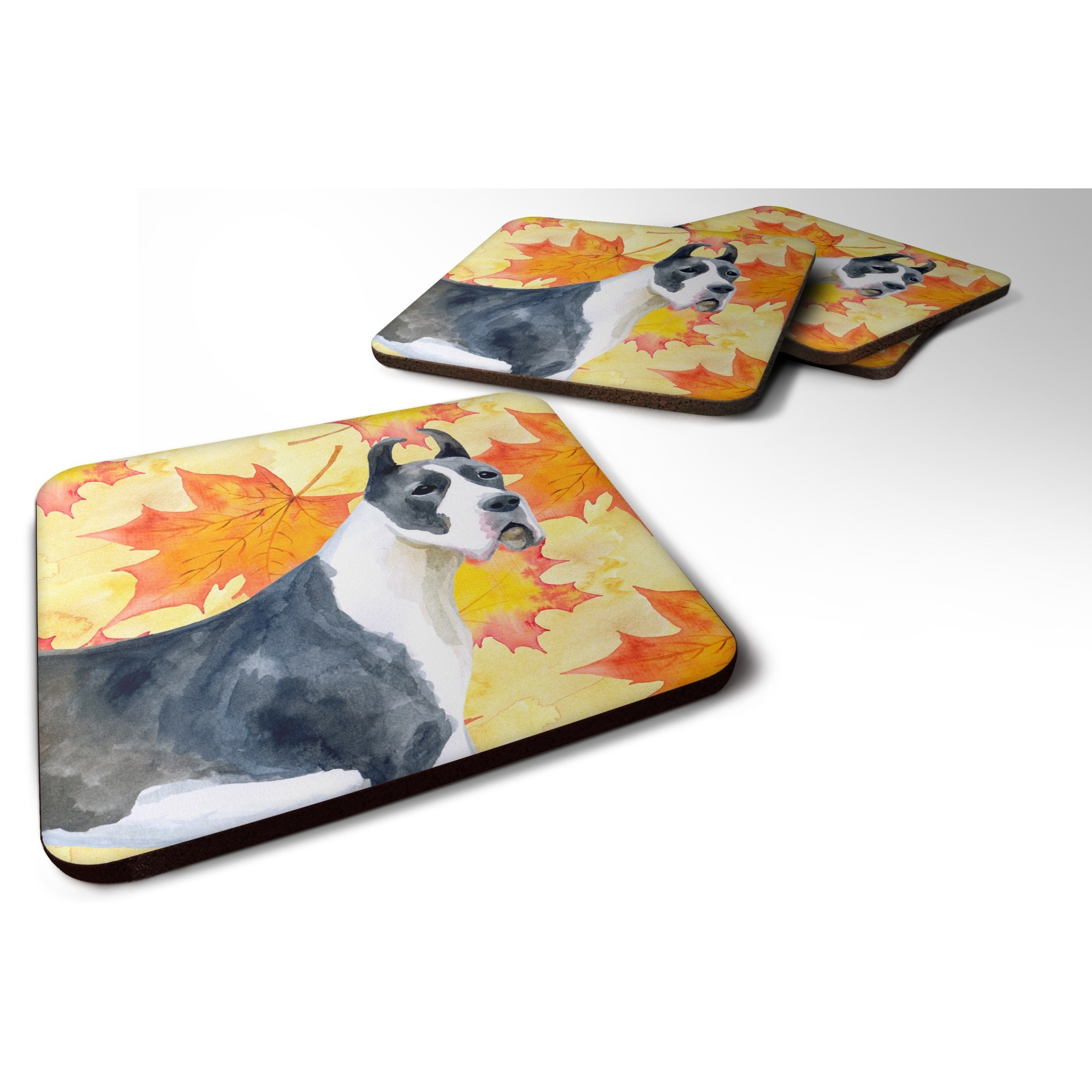 &quotCaroline's Treasures Harlequin Dane Fall Decorative coasters, Multicolor"