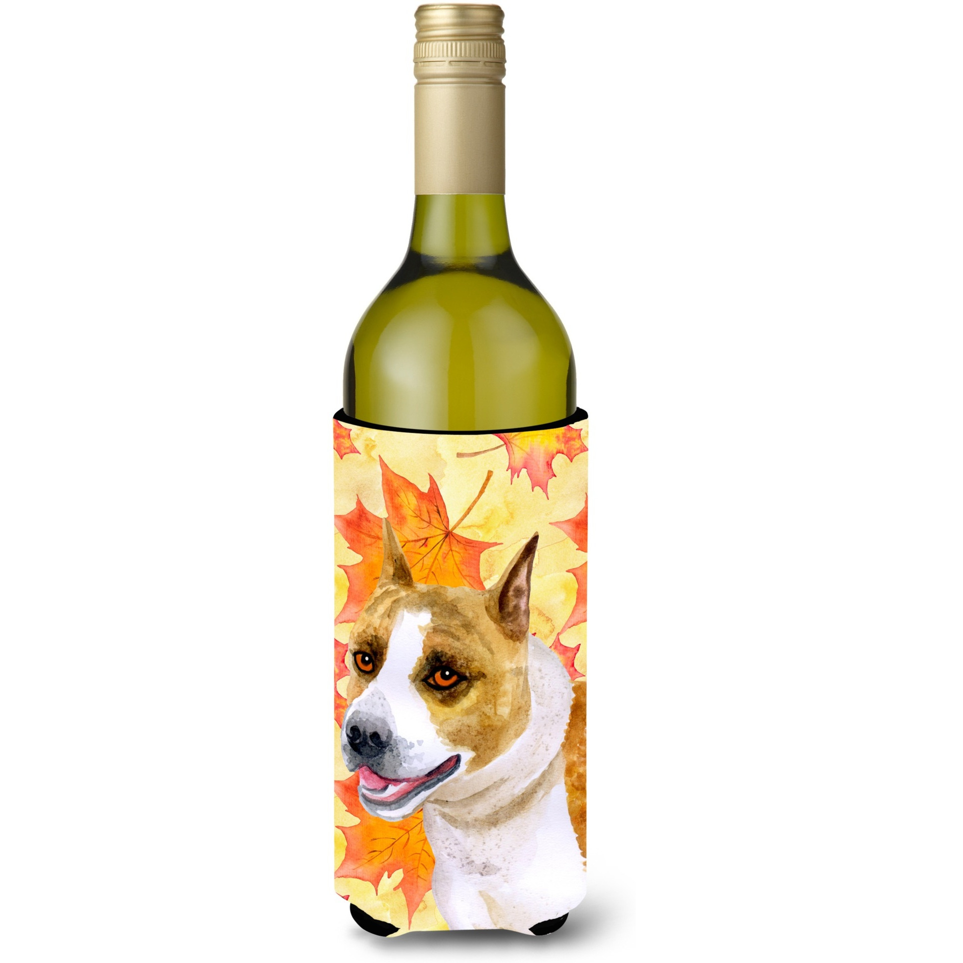 &quotCaroline's Treasures American Staffordshire Fall Decorative Bottle Hugger, 750ml, Multicolor"