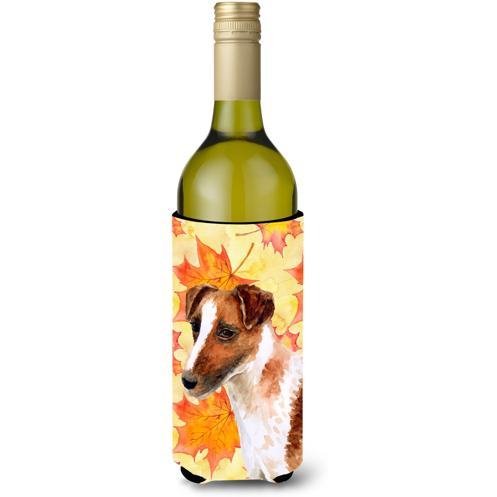 &quotCaroline's Treasures Smooth Fox Terrier Fall Decorative Bottle Hugger, 750ml, Multicolor"