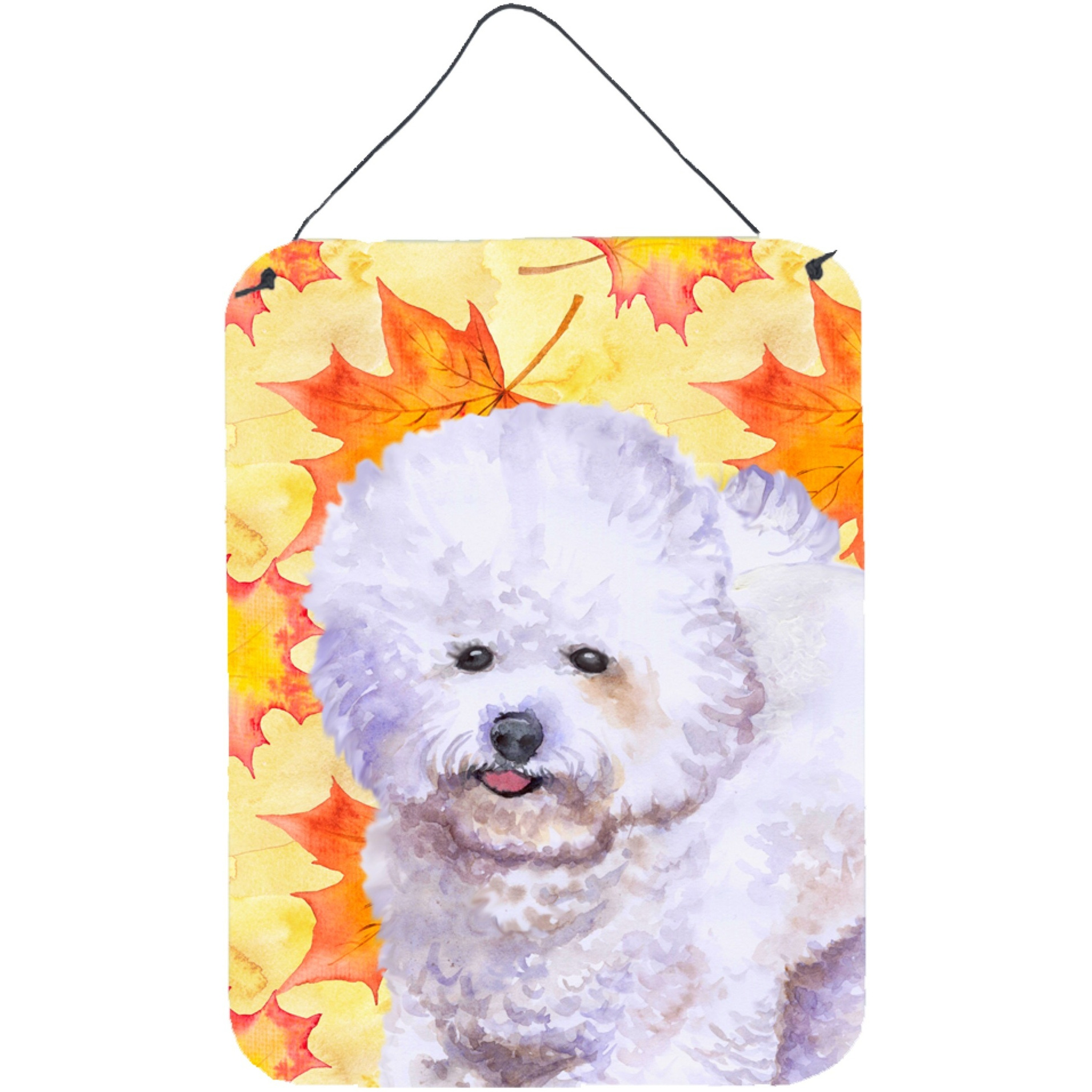 &quotCaroline's Treasures Bichon Frise Fall Metal Print, 16"" x 12"", Multicolor"