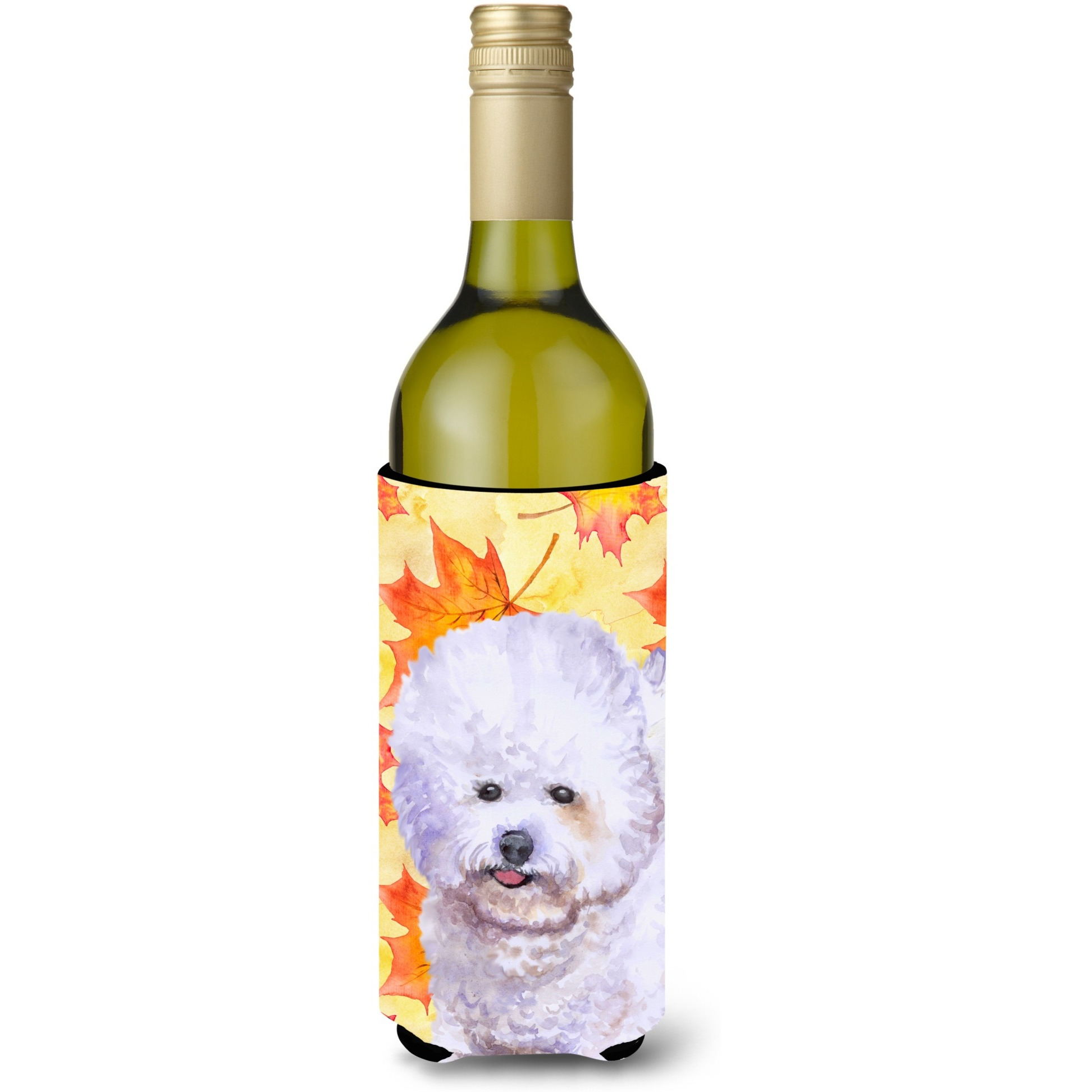 &quotCaroline's Treasures Bichon Frise Fall Decorative Bottle Hugger, 750ml, Multicolor"