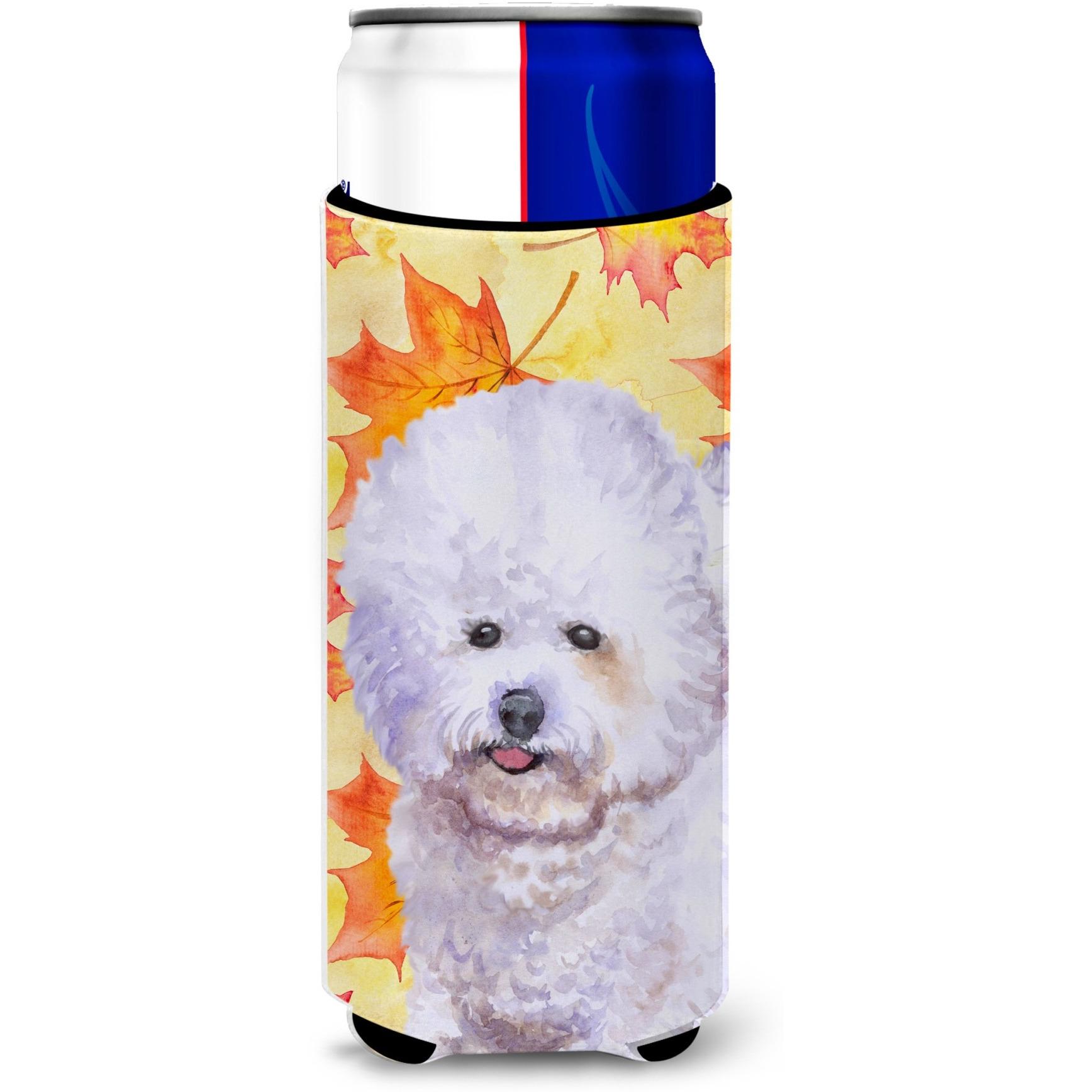&quotCaroline's Treasures Bichon Frise Fall Decorative Can Hugger, Slim, Multicolor"