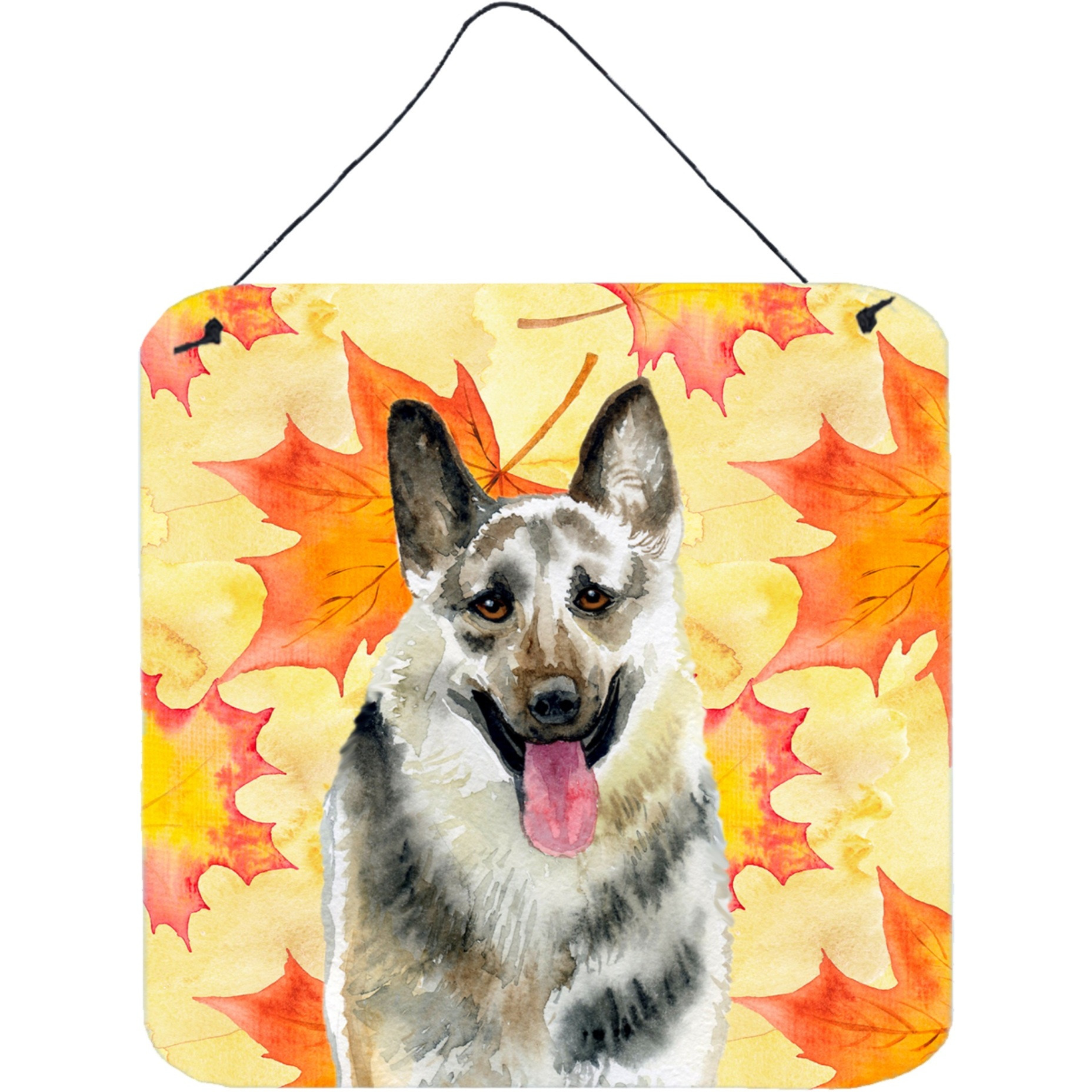 &quotCaroline's Treasures East-European Shepherd Metal Print, 6h x 6w, Fall Leaves"