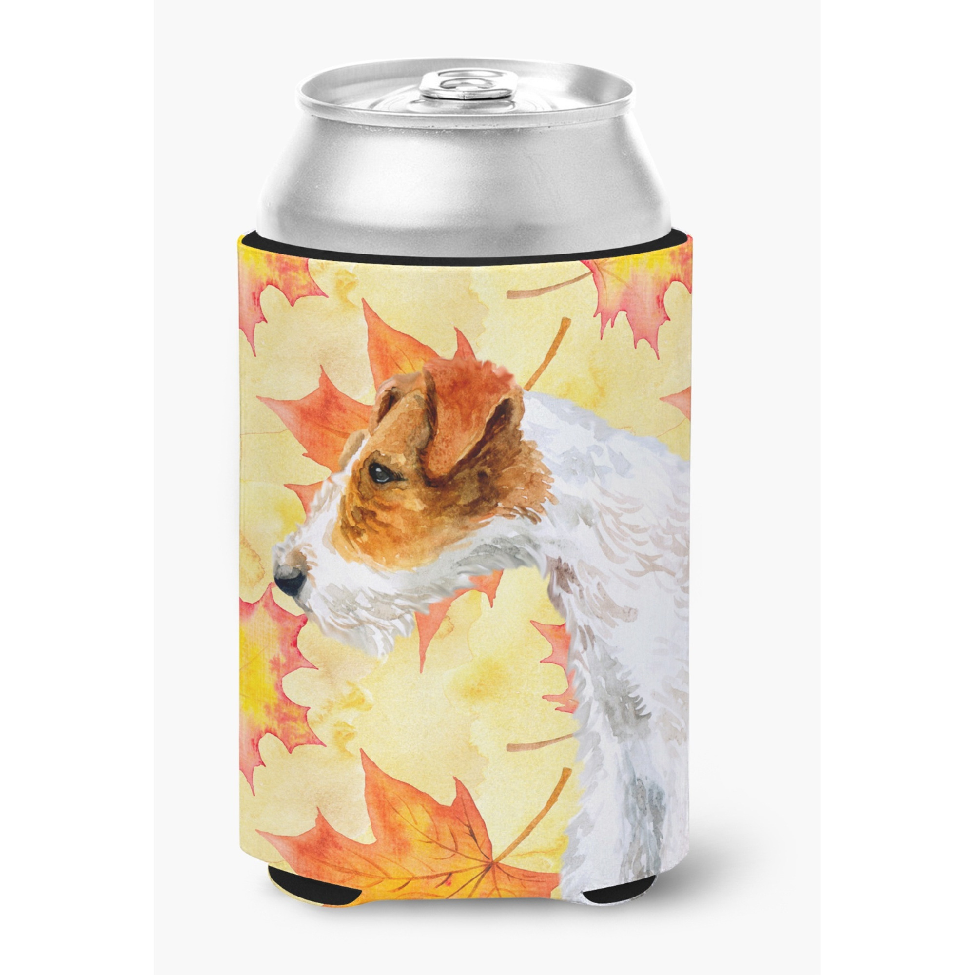 &quotCaroline's Treasures Fox Terrier Fall Decorative Can Hugger, Multicolor"