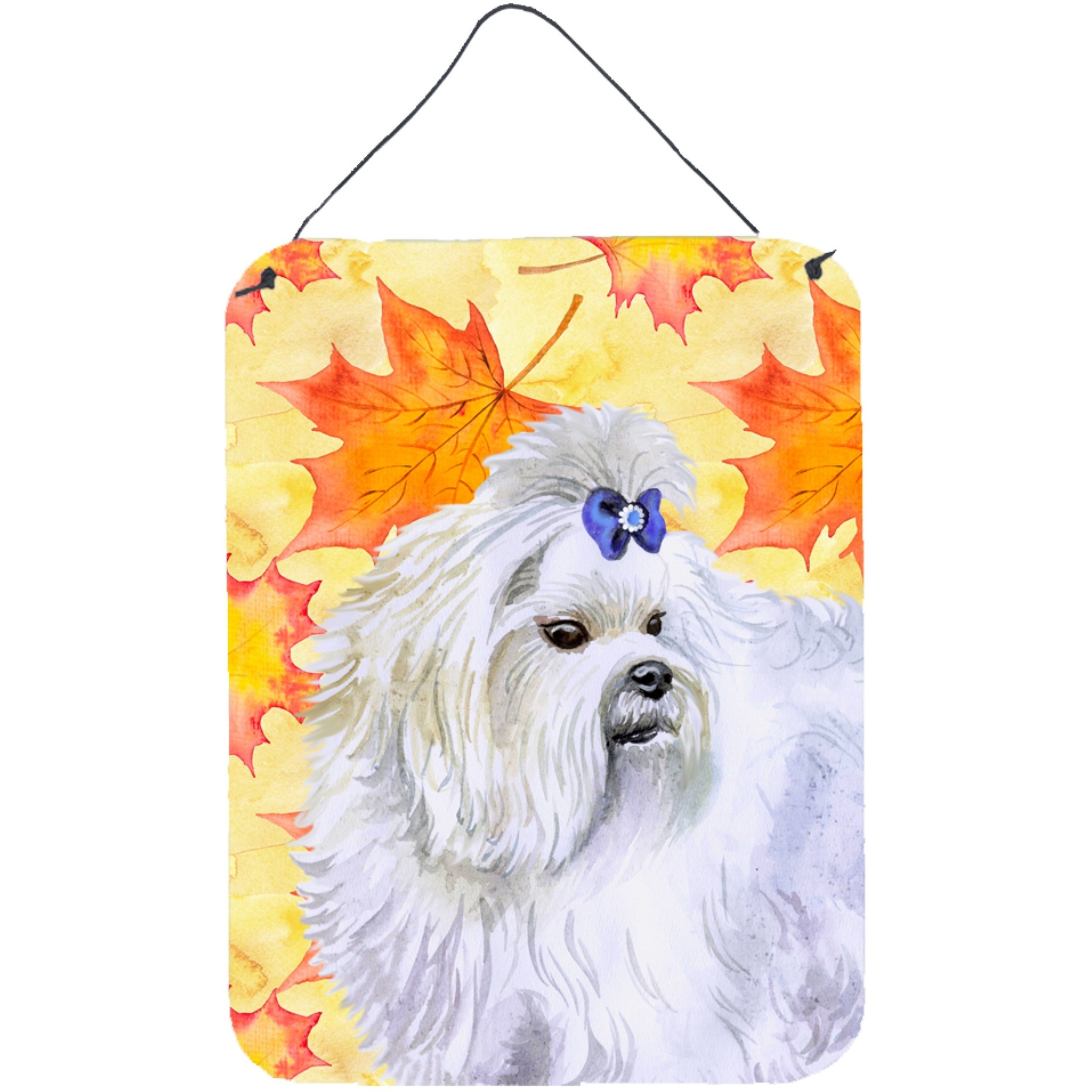 &quotCaroline's Treasures Maltese Fall Metal Print, 16"" x 12"", Multicolor"