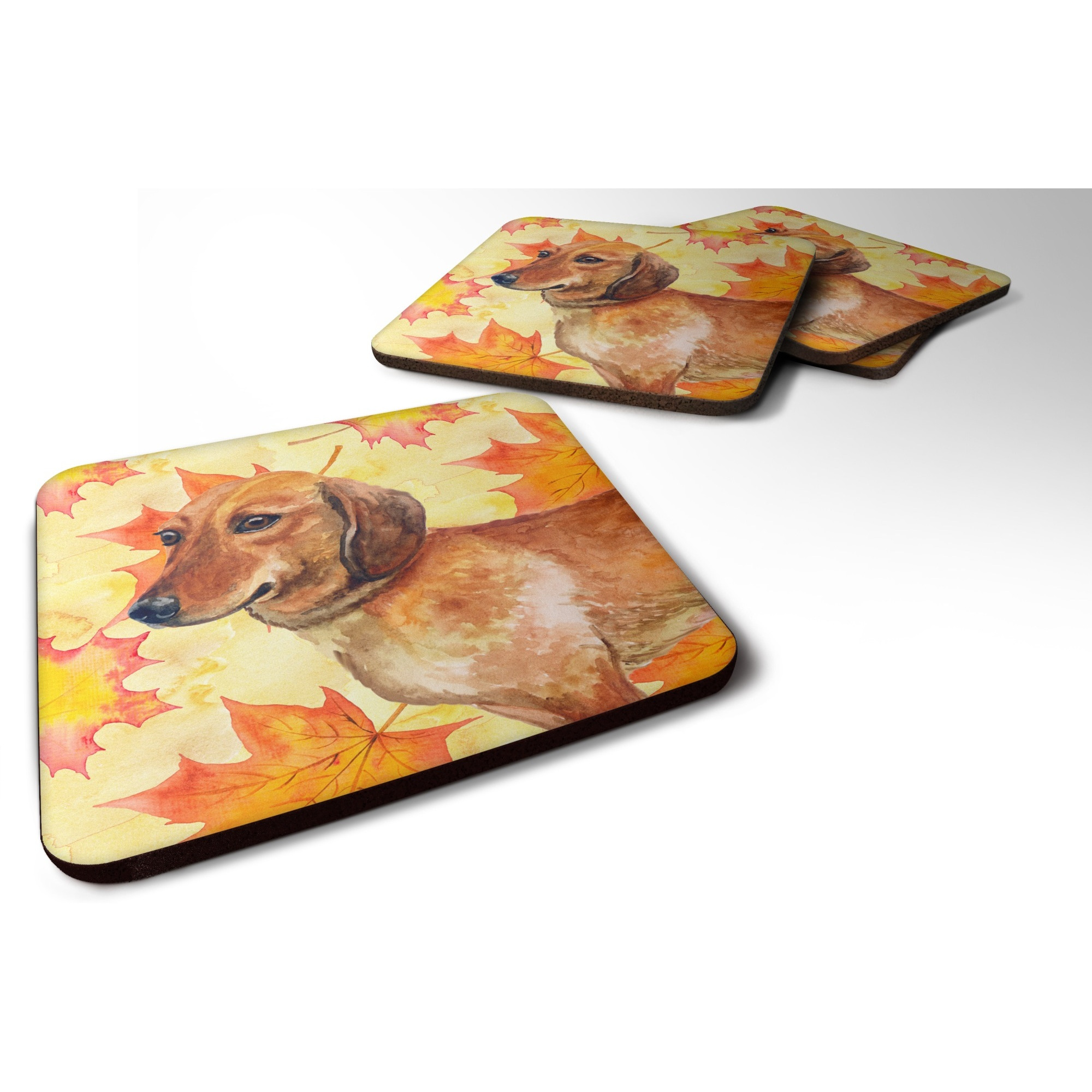 &quotCaroline's Treasures Dachshund Fall Decorative coasters, Multicolor"