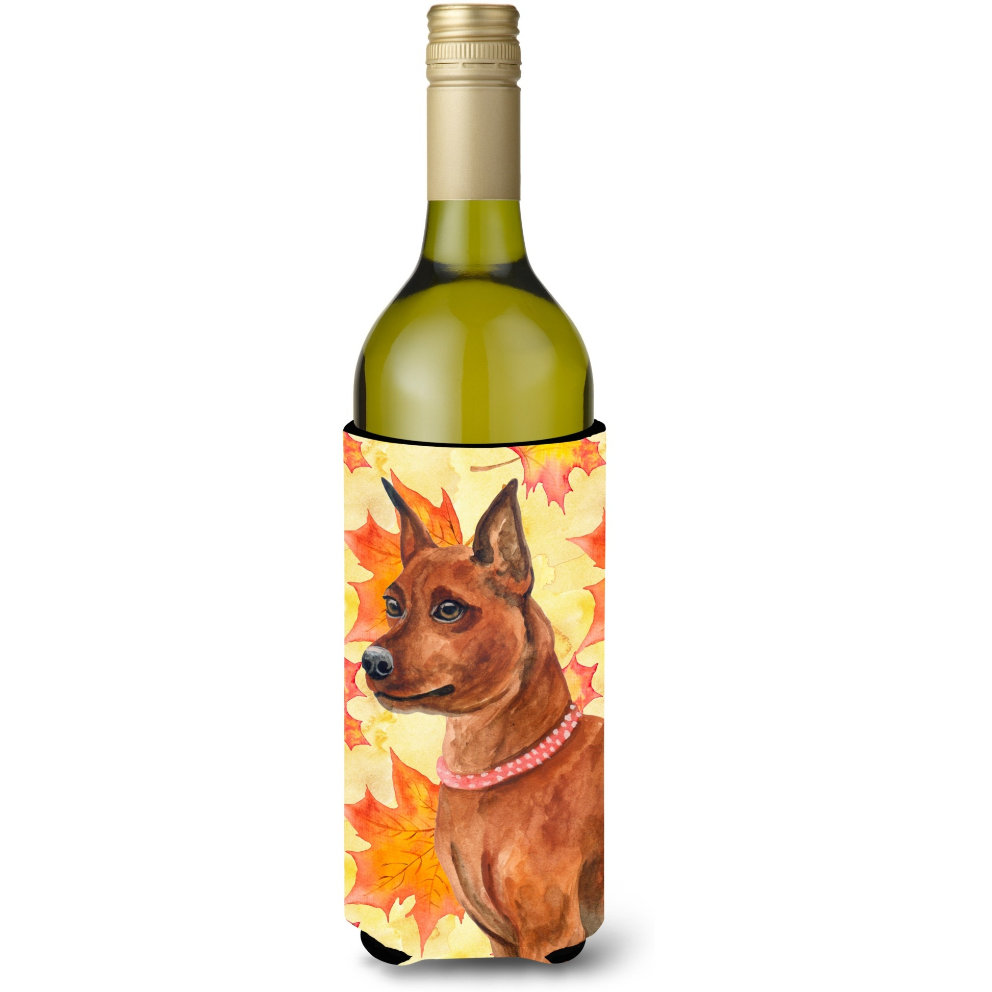 &quotCaroline's Treasures Miniature Pinscher Fall Decorative Bottle Hugger, 750ml, Multicolor"