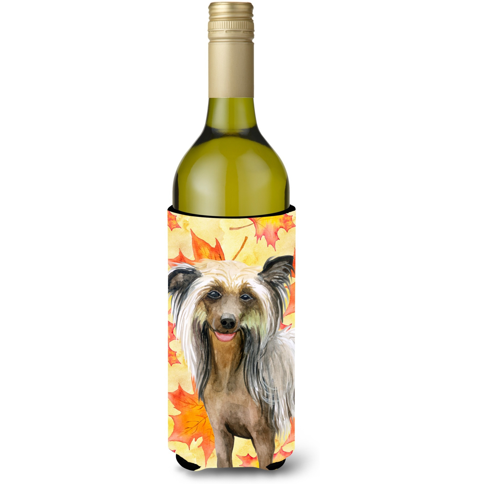 &quotCaroline's Treasures Chinese Crested Fall Decorative Bottle Hugger, 750ml, Multicolor"