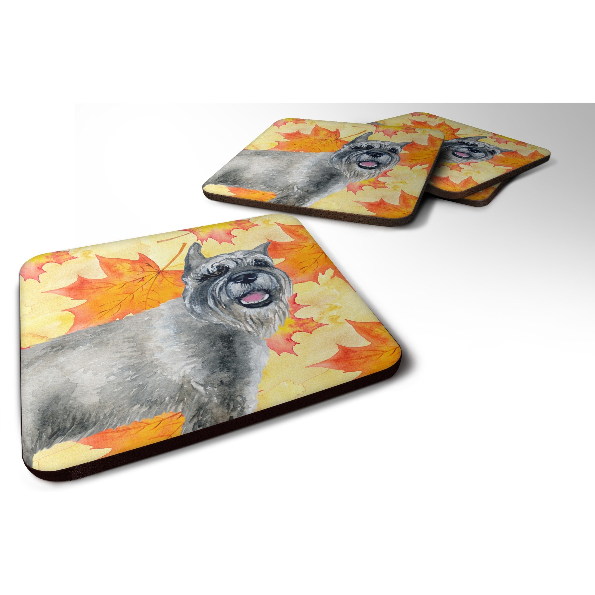 &quotCaroline's Treasures Schnauzer Fall Decorative coasters, Multicolor"