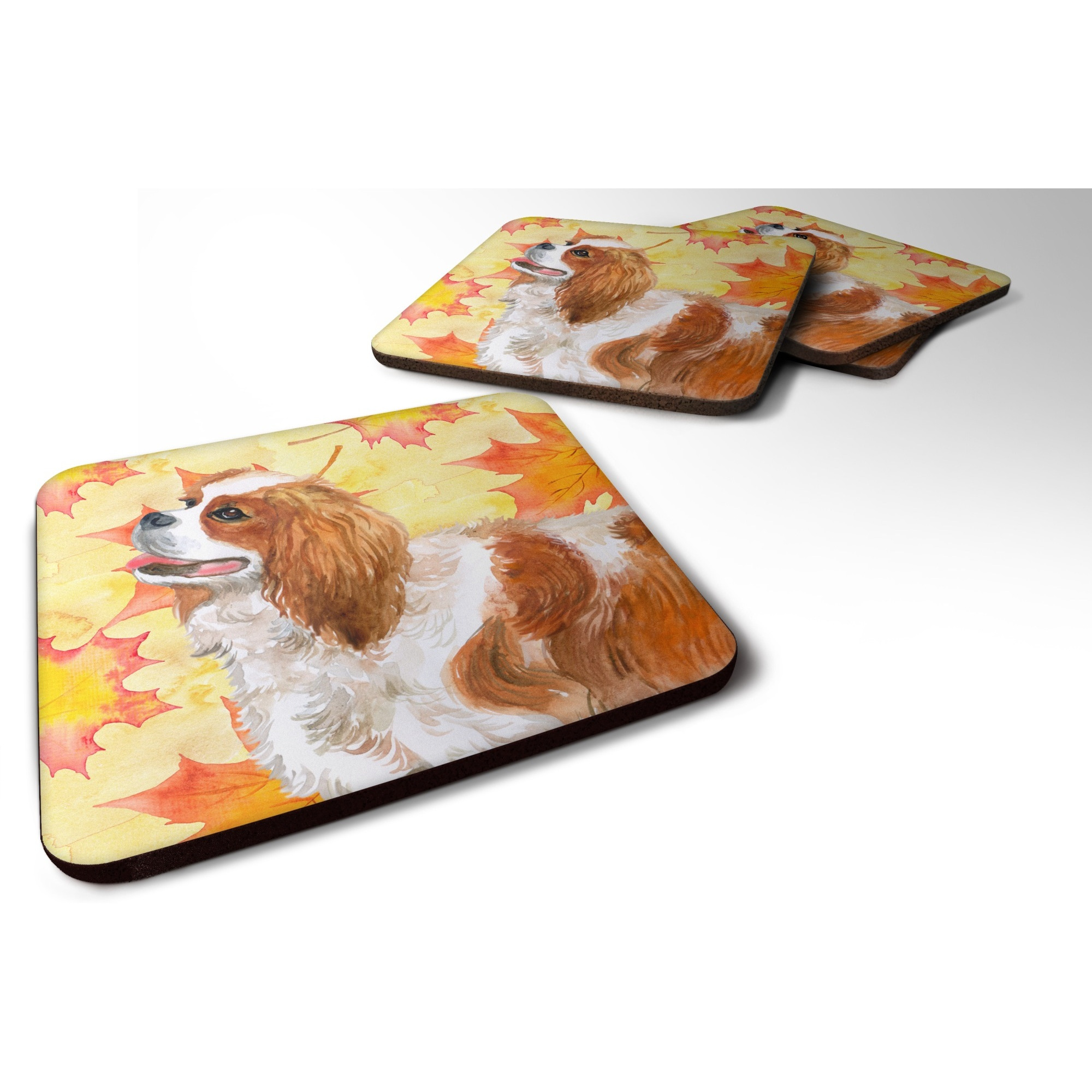 &quotCaroline's Treasures Cavalier Spaniel Fall Decorative coasters, Multicolor"