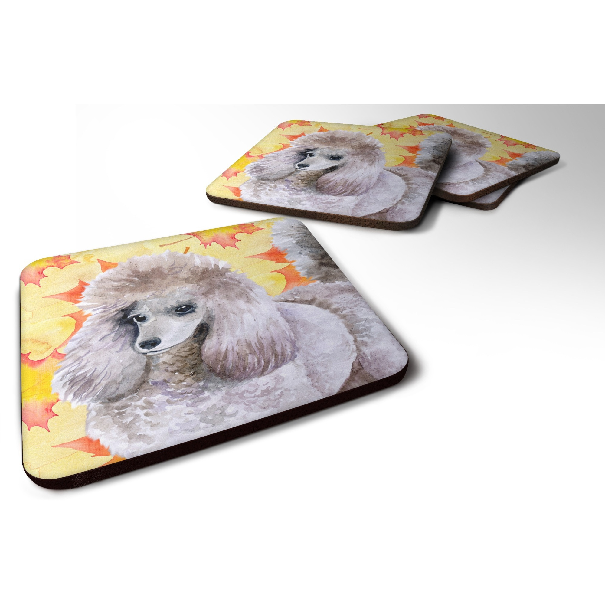 &quotCaroline's Treasures Poodle Fall Decorative coasters, Multicolor"