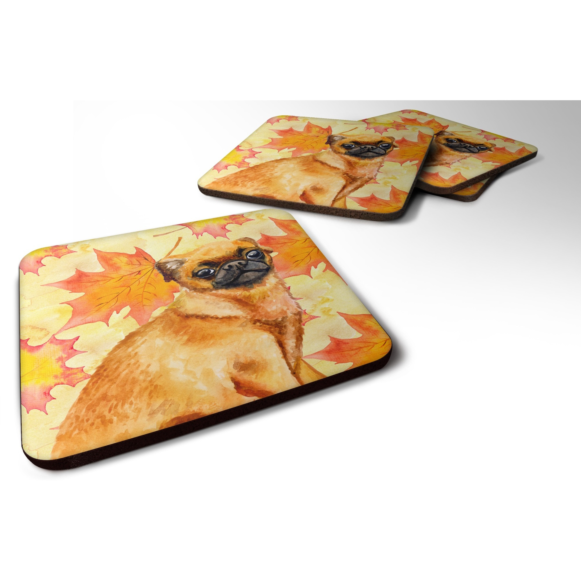 &quotCaroline's Treasures Small Brabant Griffon Fall Decorative coasters, Multicolor"