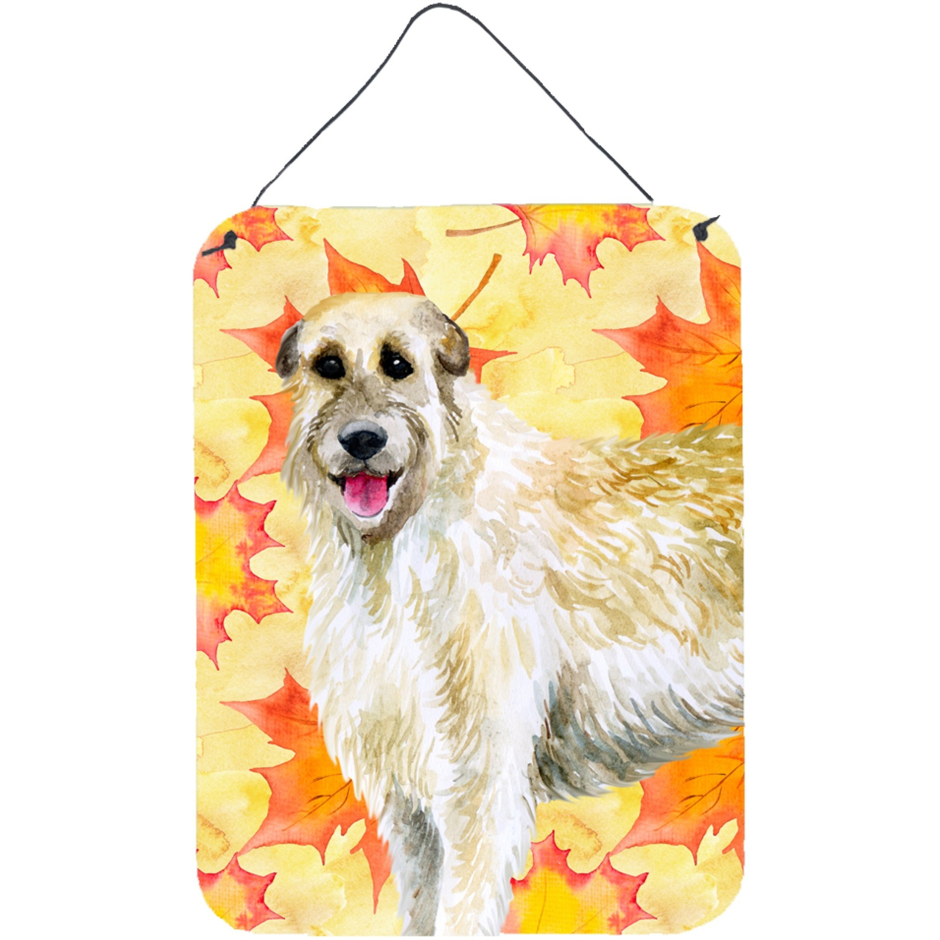 &quotCaroline's Treasures Irish Wolfhound Fall Metal Print, 16"" x 12"", Multicolor"