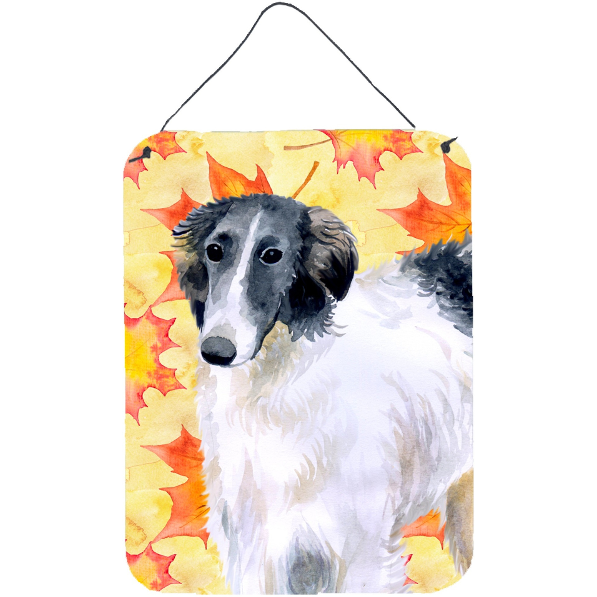 &quotCaroline's Treasures Borzoi Fall Metal Print, 16"" x 12"", Multicolor"