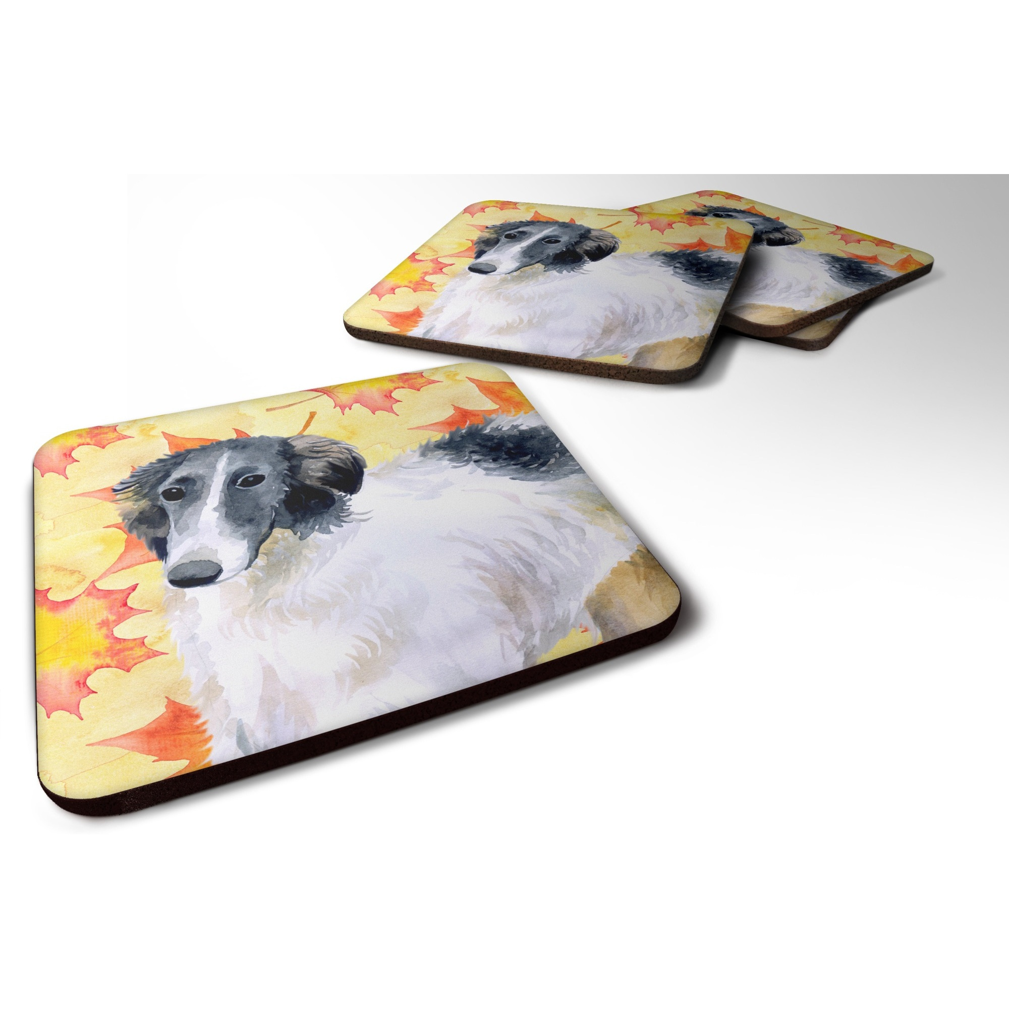 &quotCaroline's Treasures Borzoi Fall Decorative coasters, Multicolor"