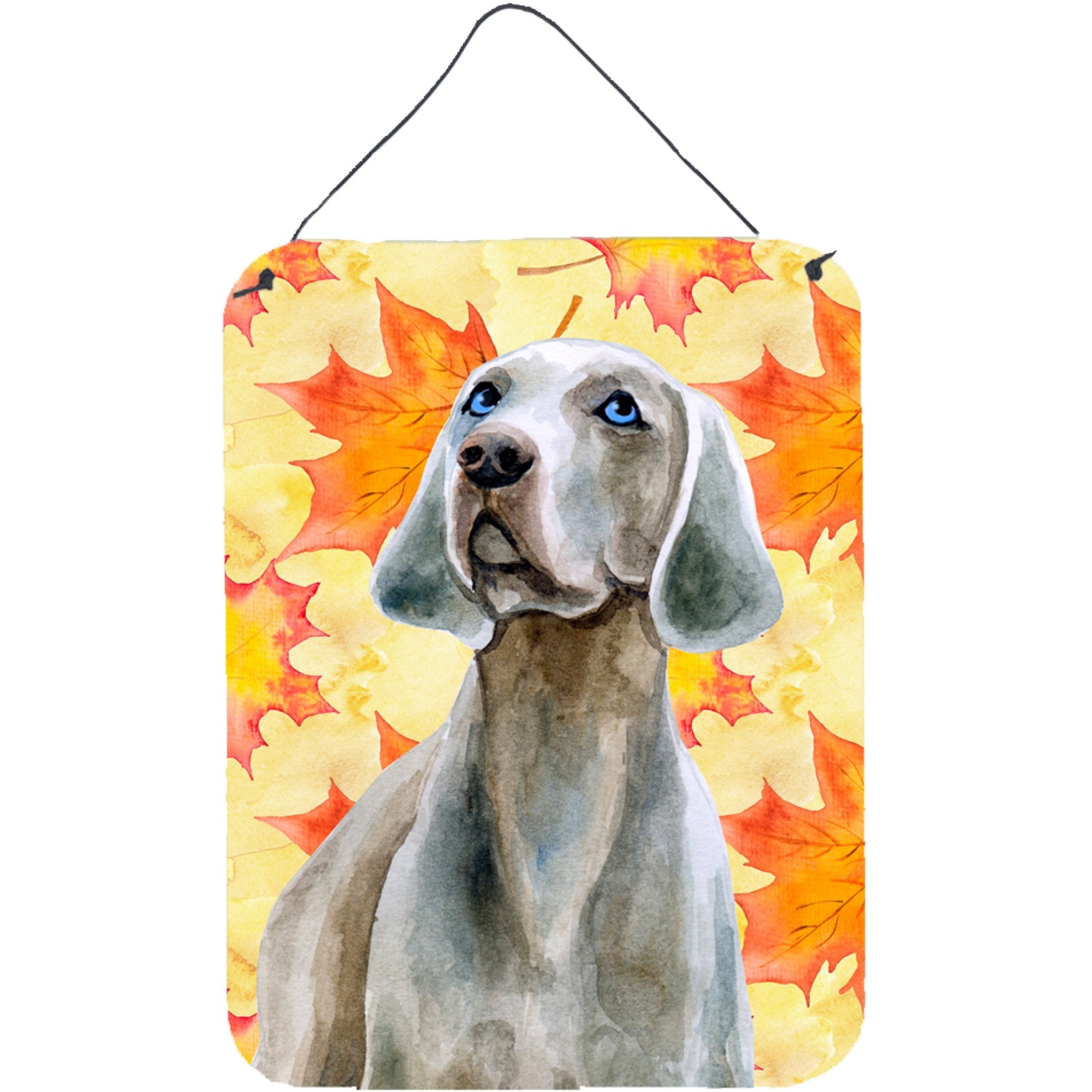 &quotCaroline's Treasures Weimaraner Fall Metal Print, 16"" x 12"", Multicolor"