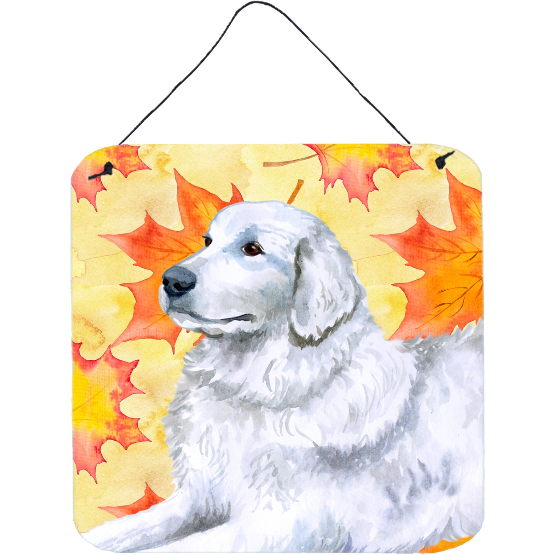 &quotCaroline's Treasures Maremma Sheepdog Metal Print, 6h x 6w, Fall Leaves"