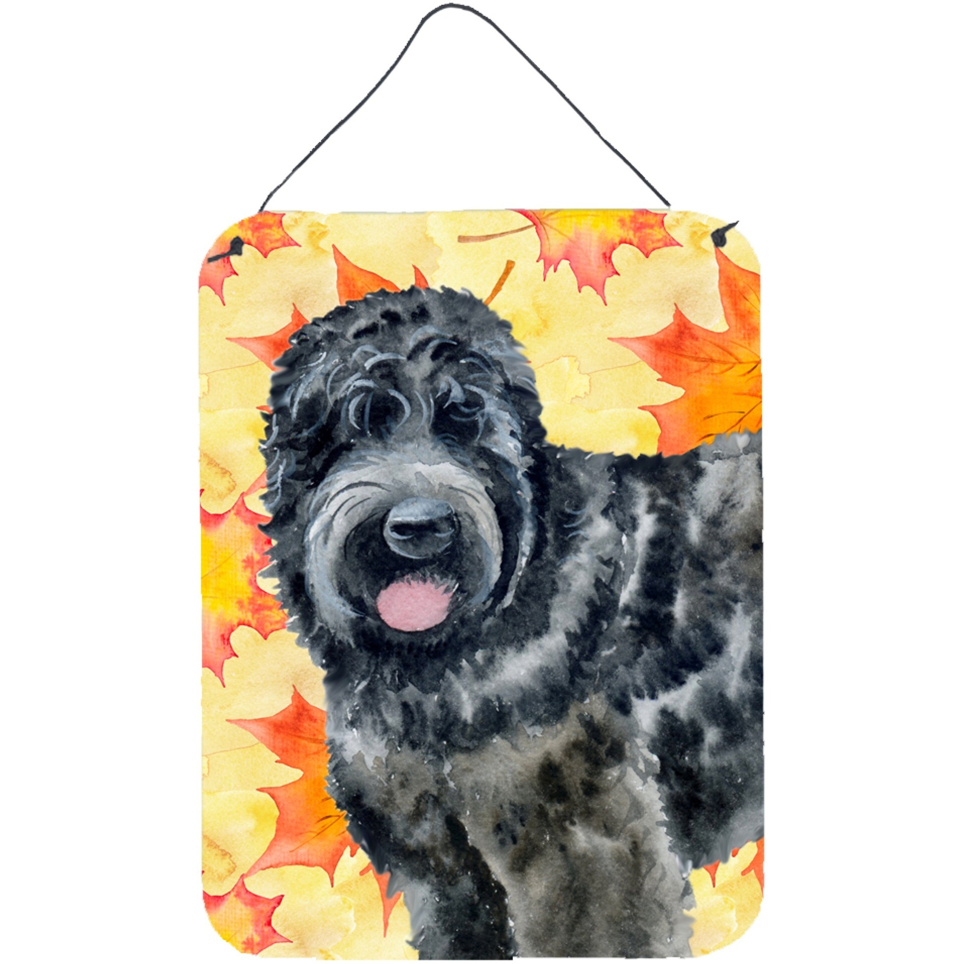 &quotCaroline's Treasures Black Russian Terrier Fall Metal Print, 16"" x 12"", Multicolor"