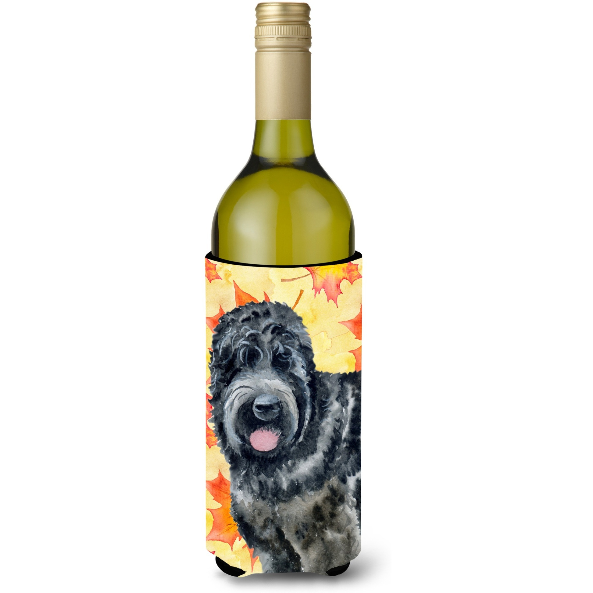 &quotCaroline's Treasures Black Russian Terrier Fall Decorative Bottle Hugger, 750ml, Multicolor"