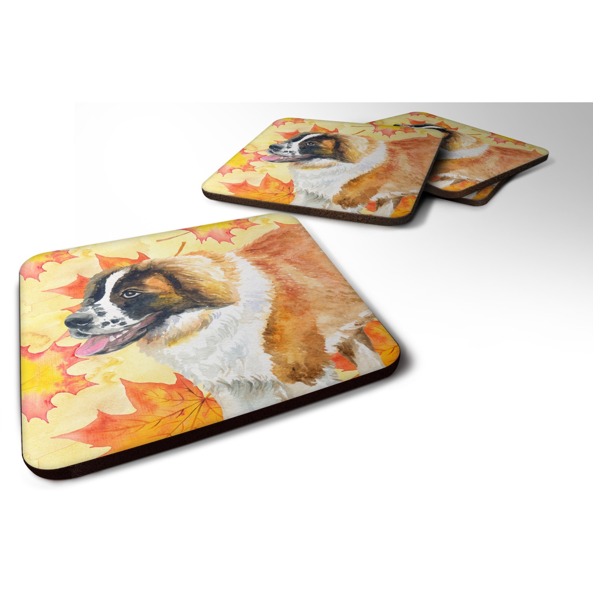 &quotCaroline's Treasures Saint Bernard Fall Decorative coasters, Multicolor"