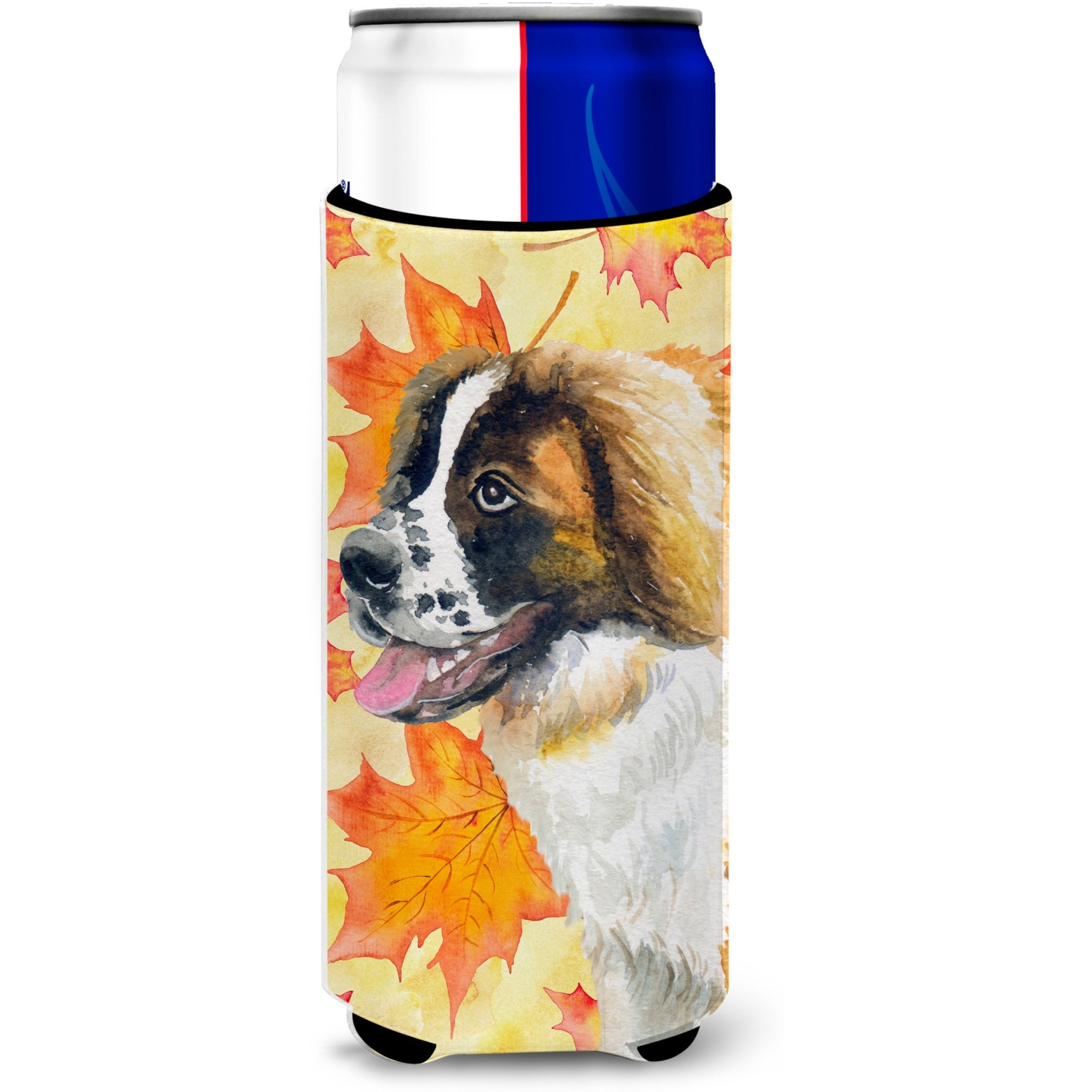 &quotCaroline's Treasures Saint Bernard Fall Decorative Can Hugger, Slim, Multicolor"