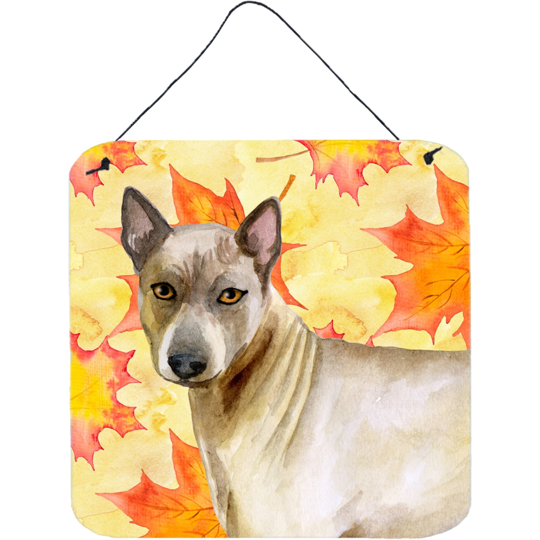 &quotCaroline's Treasures Thai Ridgeback Metal Print, 6h x 6w, Fall Leaves"