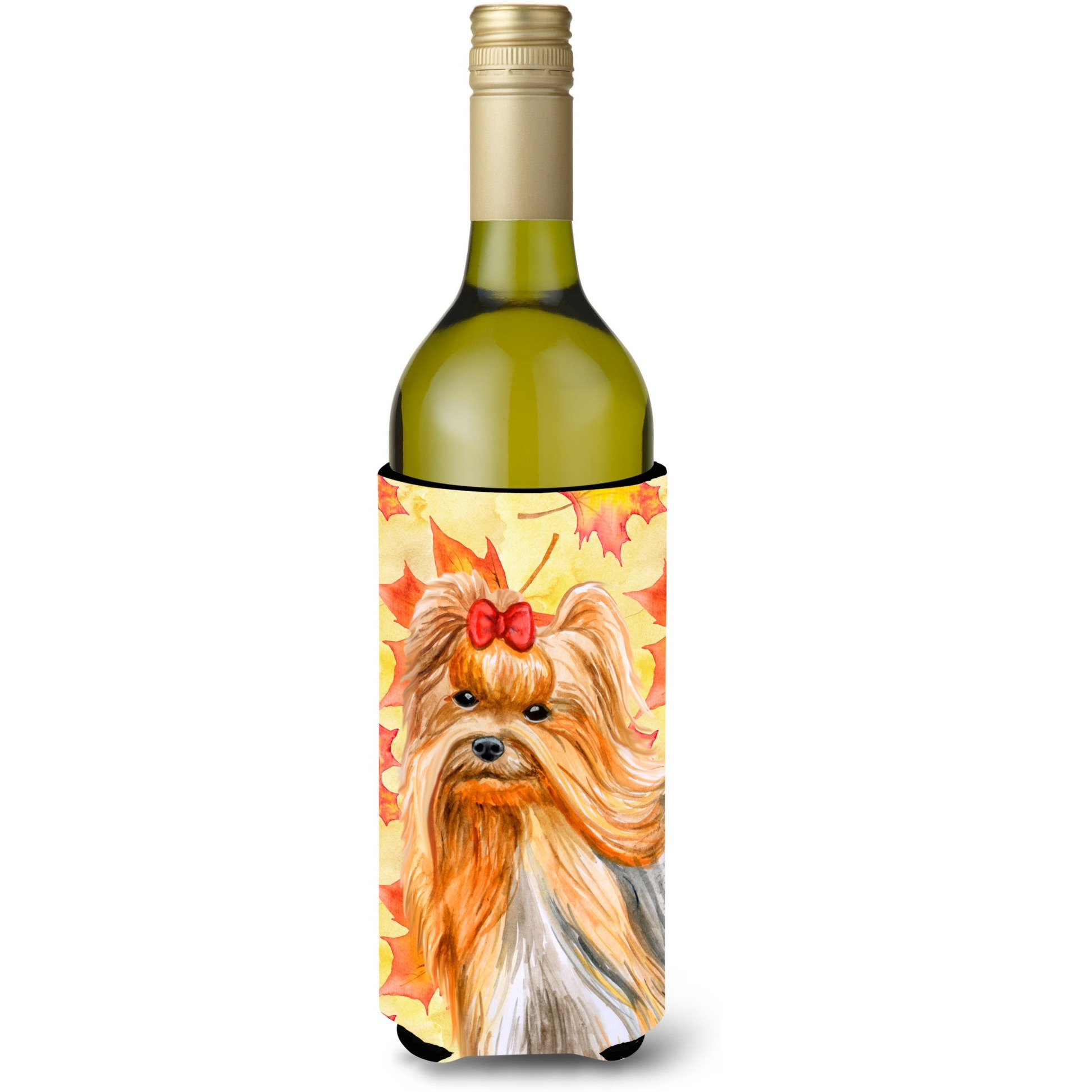 &quotCaroline's Treasures Yorkshire Terrier Fall Decorative Bottle Hugger, 750ml, Multicolor"