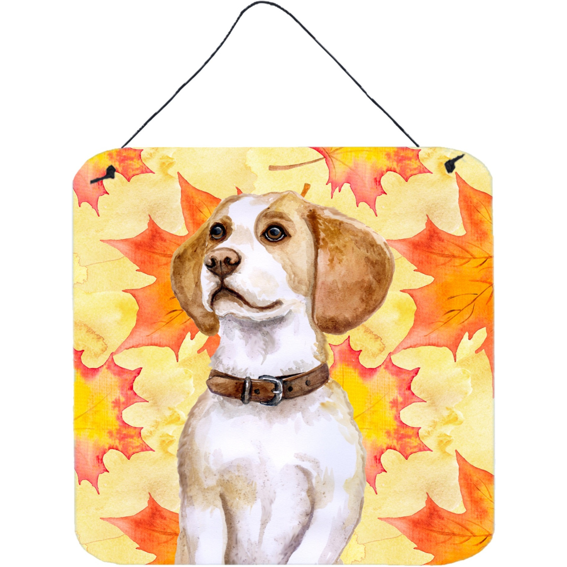 &quotCaroline's Treasures Beagle Metal Print, 6h x 6w, Fall Leaves"