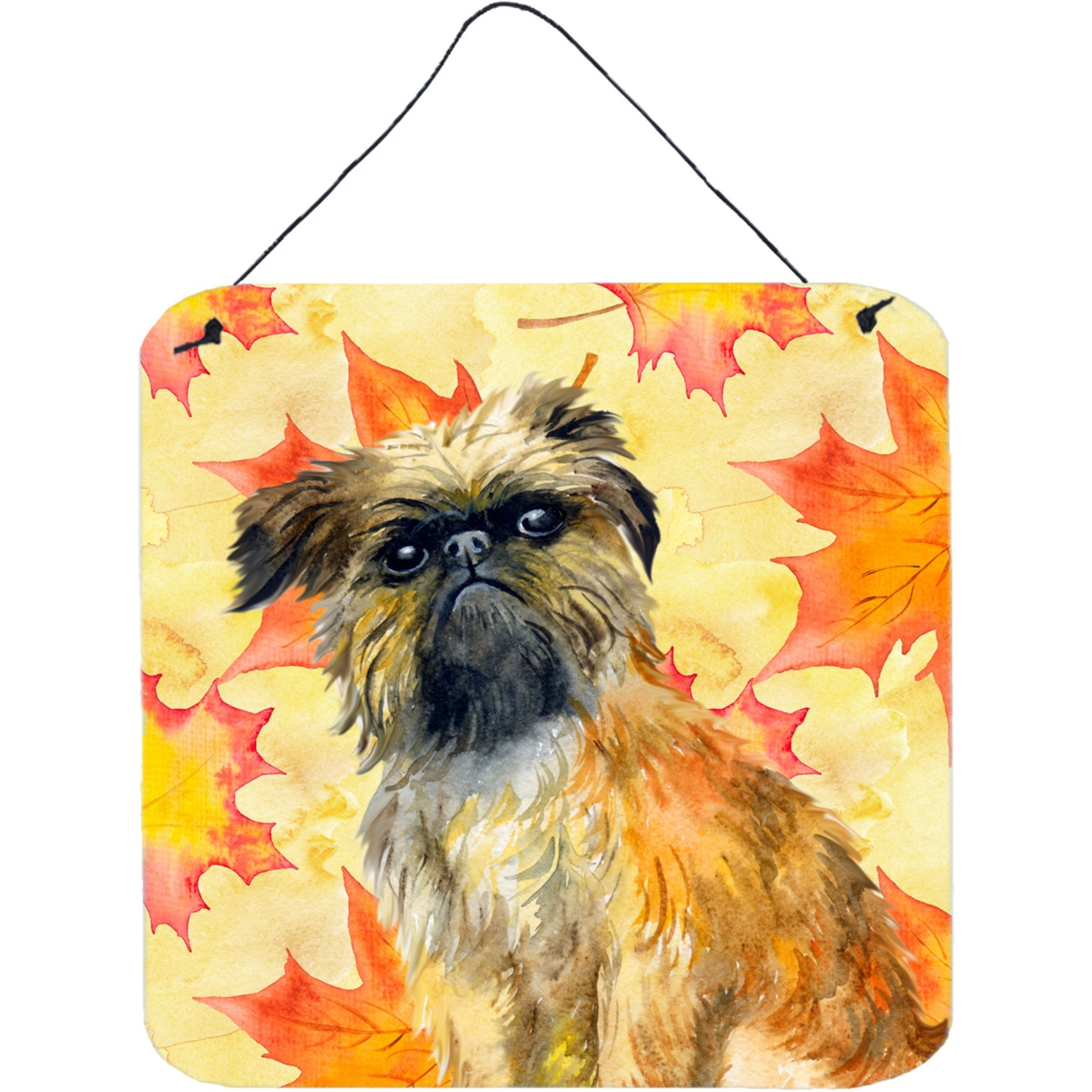 &quotCaroline's Treasures Brussels Griffon Metal Print, 6h x 6w, Fall Leaves"