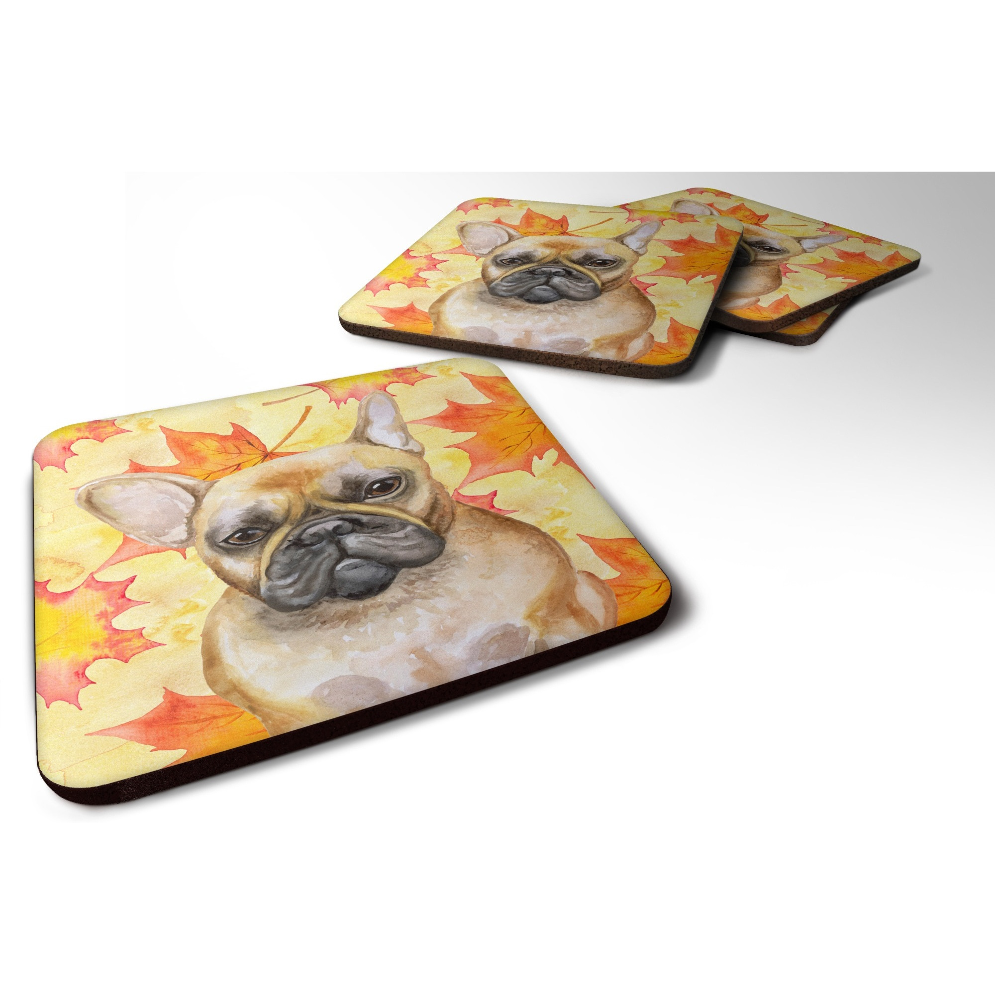 &quotCaroline's Treasures French Bulldog Fall Decorative coasters, Multicolor"