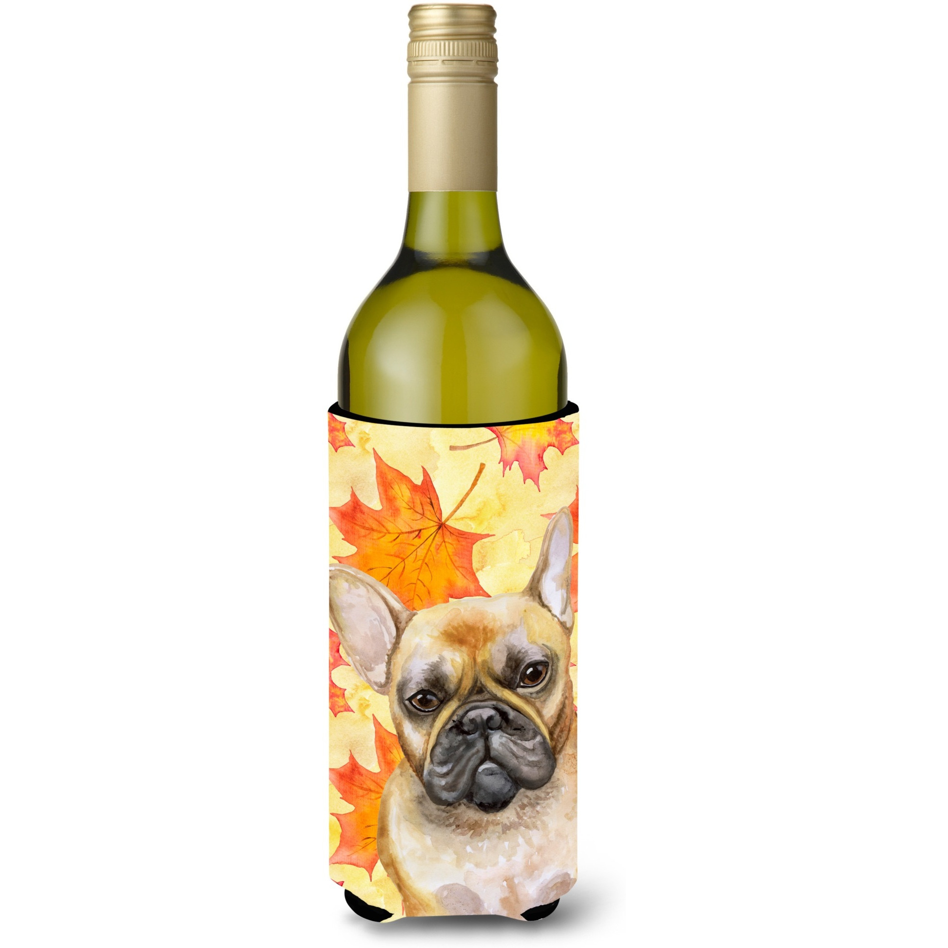 &quotCaroline's Treasures French Bulldog Fall Decorative Bottle Hugger, 750ml, Multicolor"