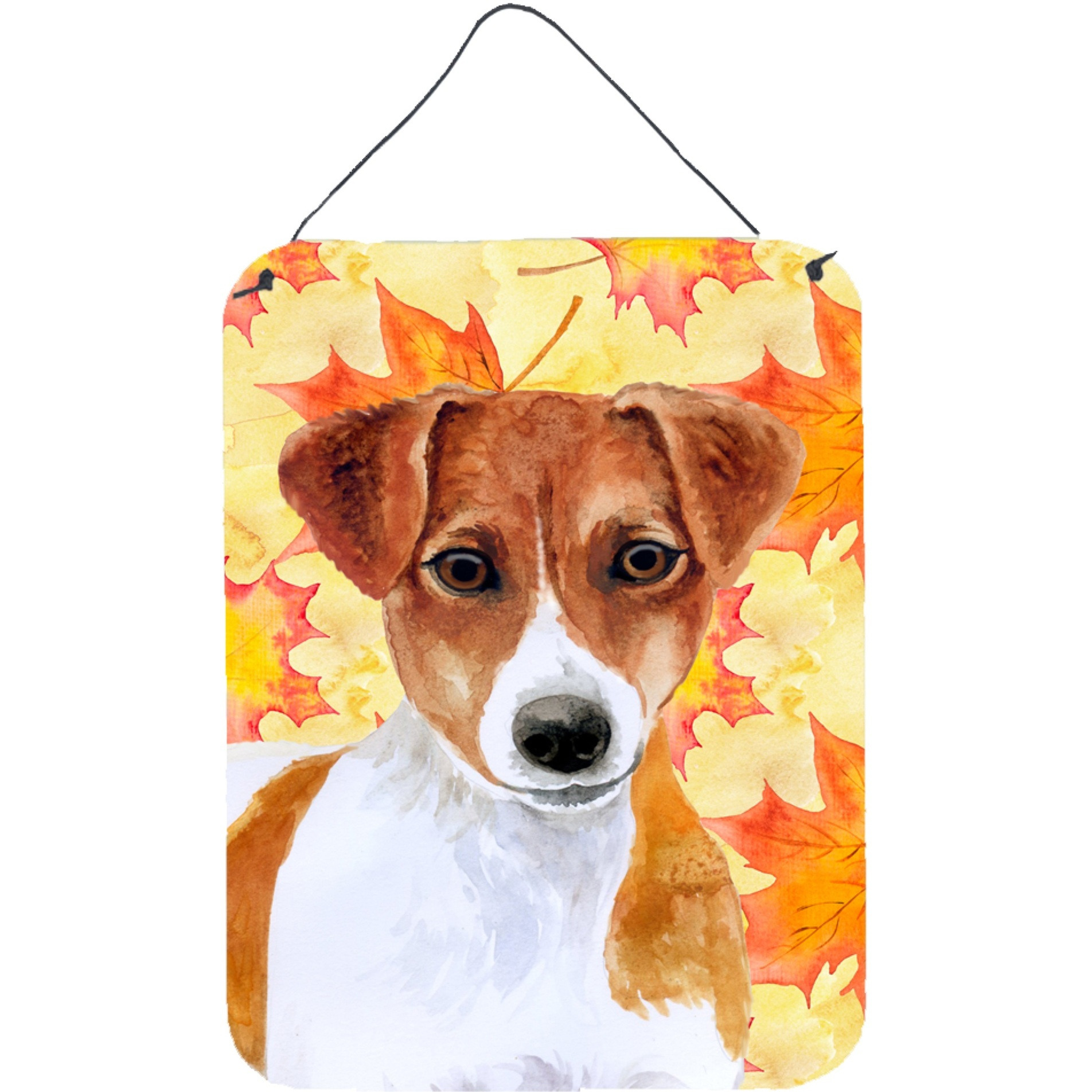 &quotCaroline's Treasures Jack Russell Terrier Fall Metal Print, 16"" x 12"", Multicolor"