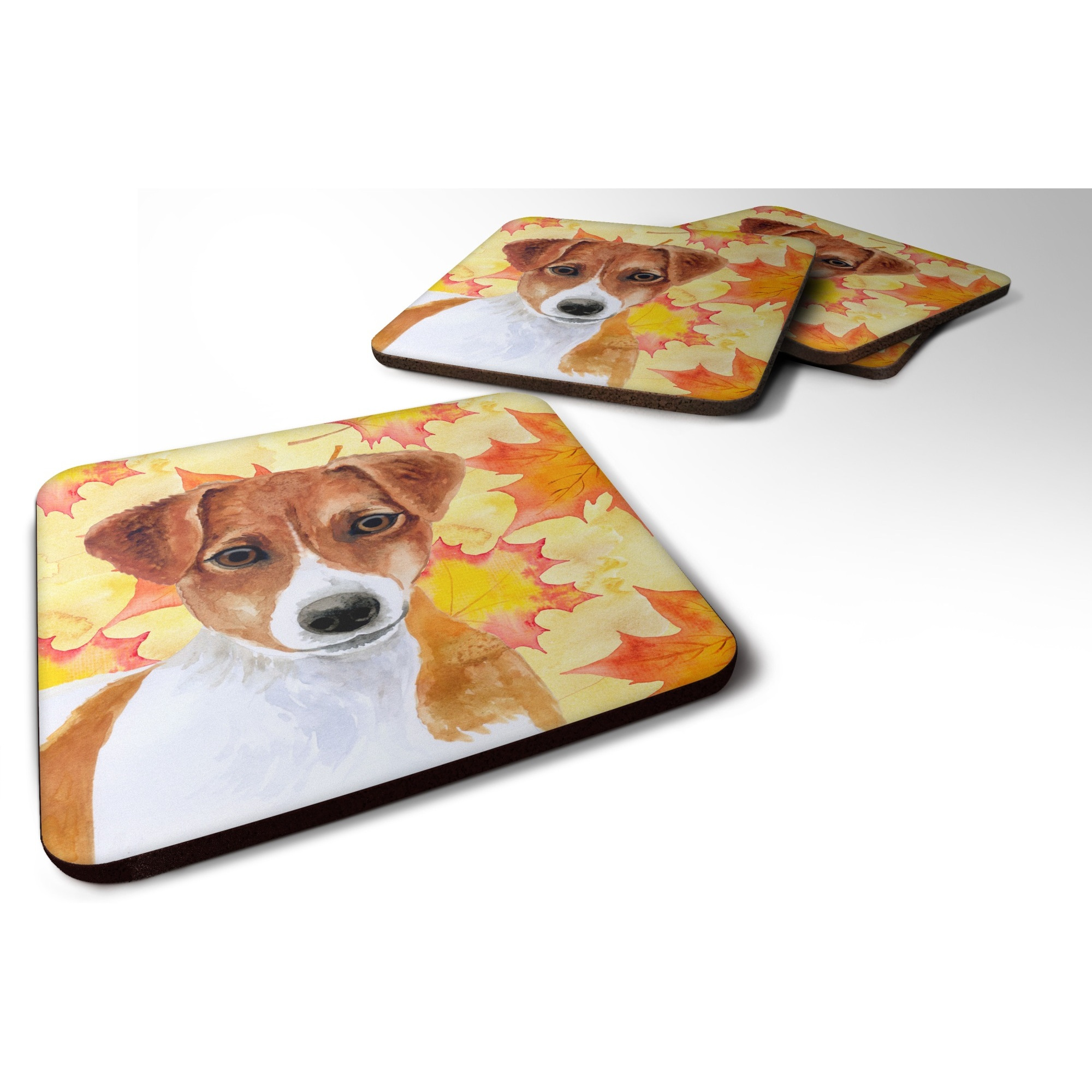 &quotCaroline's Treasures Jack Russell Terrier Fall Decorative coasters, Multicolor"