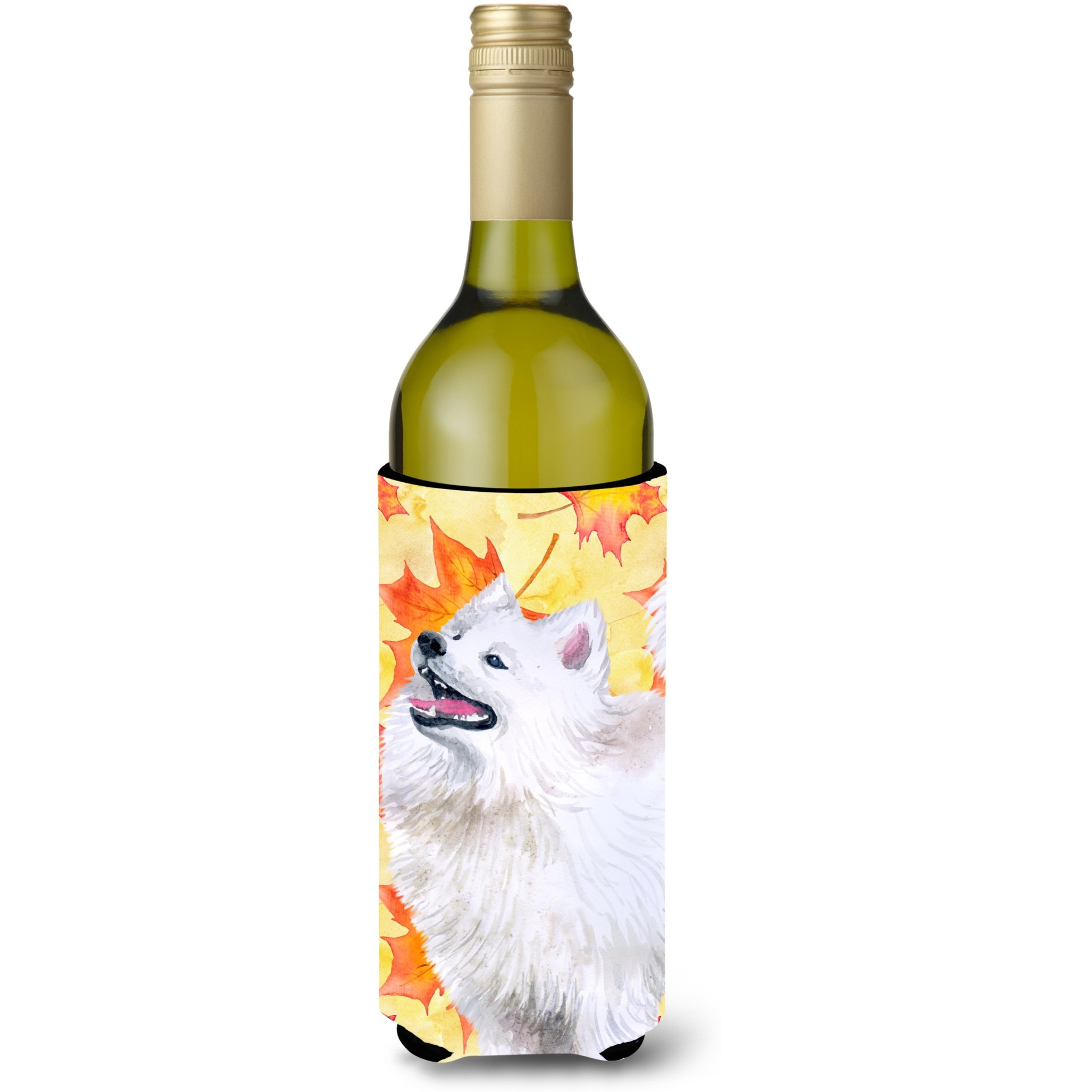 &quotCaroline's Treasures Samoyed Fall Decorative Bottle Hugger, 750ml, Multicolor"