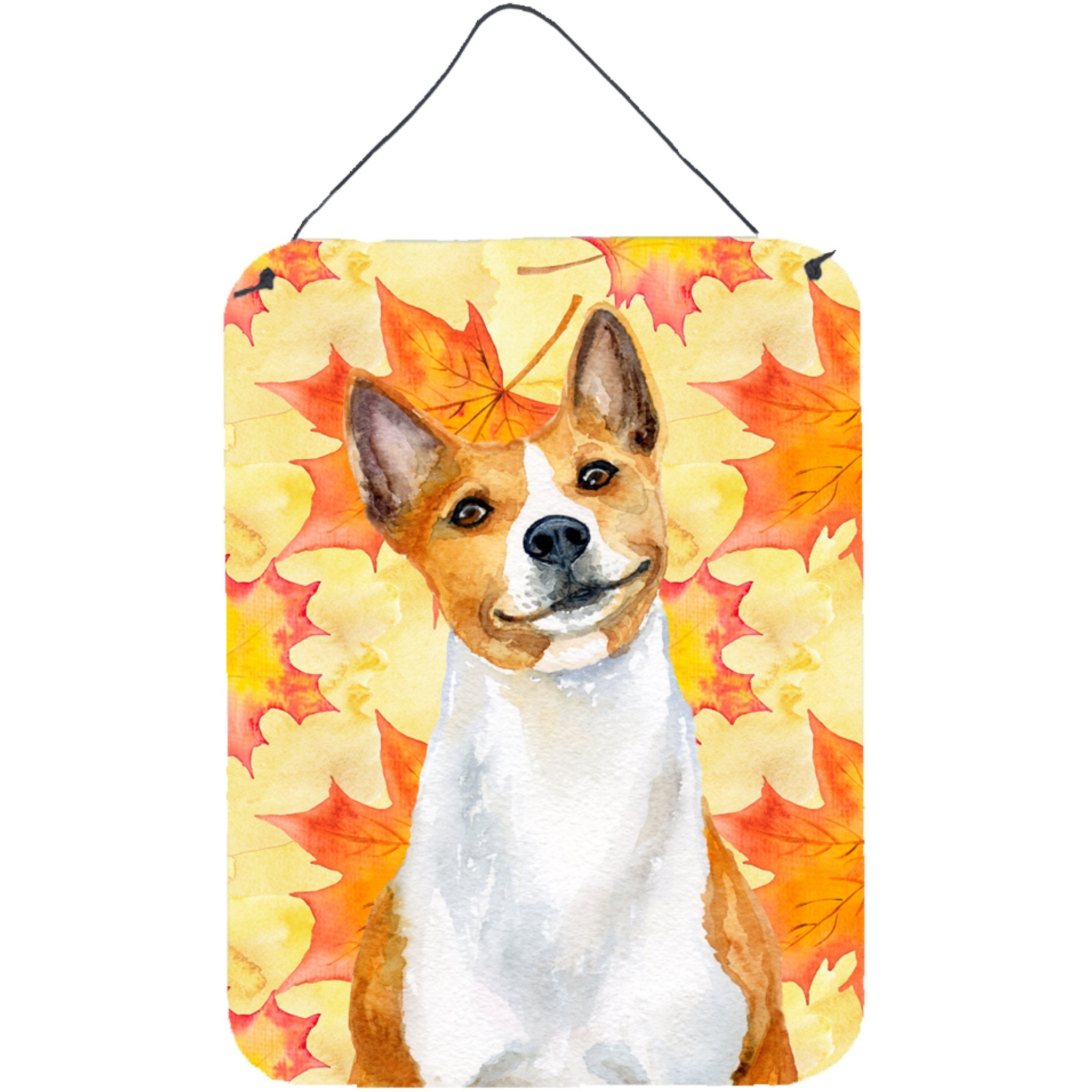 &quotCaroline's Treasures Basenji Fall Metal Print, 16"" x 12"", Multicolor"