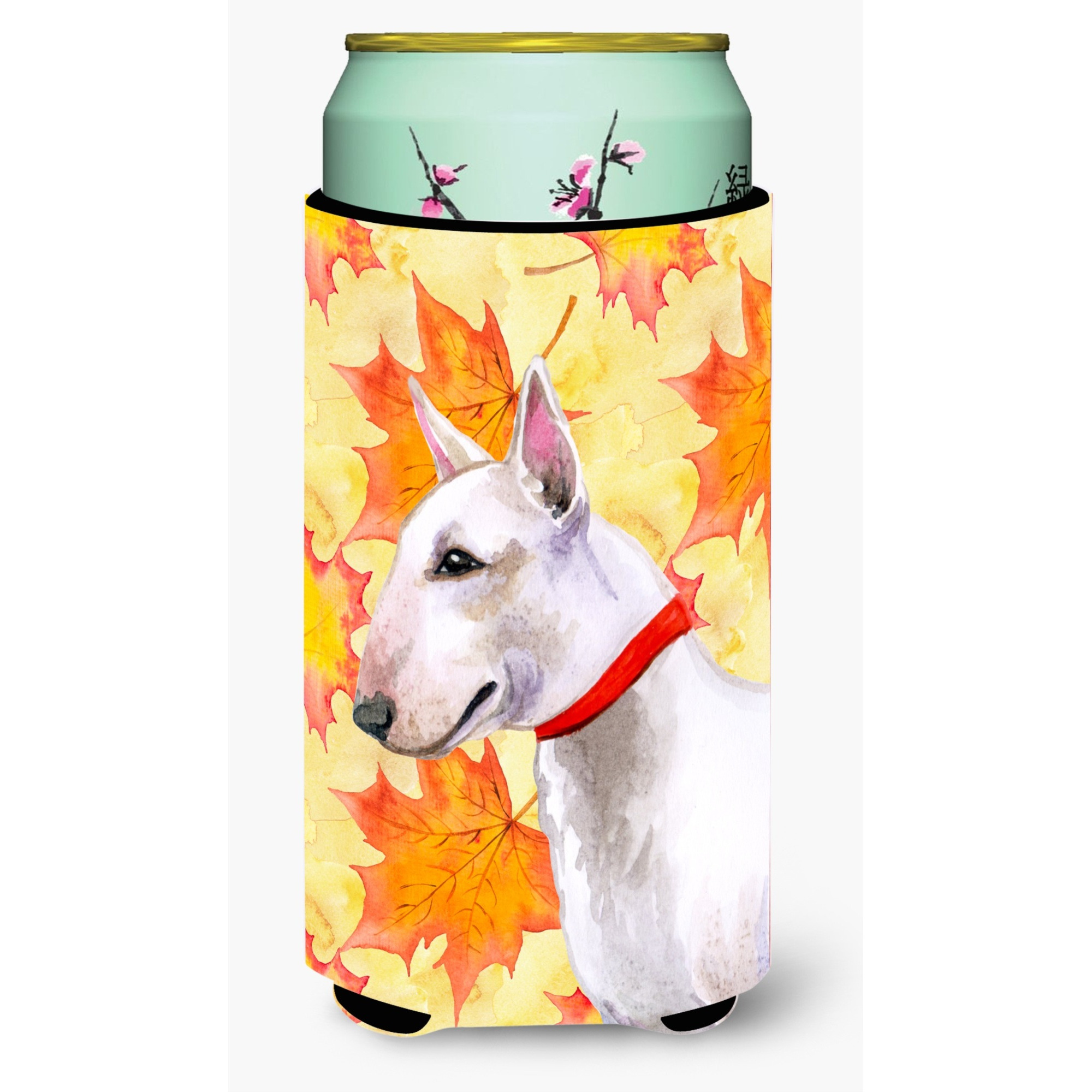 &quotCaroline's Treasures Bull Terrier Fall Decorative Can Hugger, Tall Boy, Multicolor"