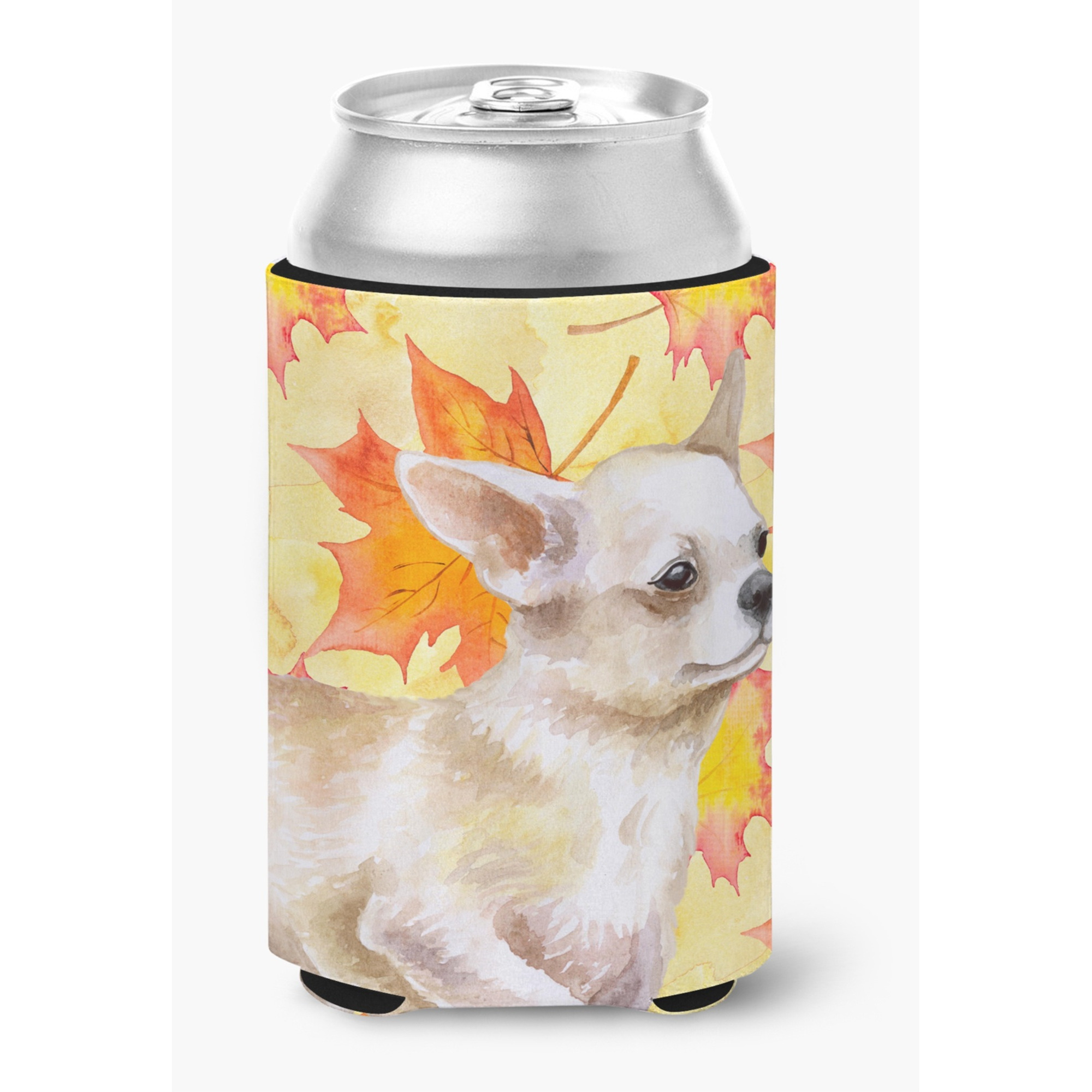 &quotCaroline's Treasures Chihuahua Leg up Fall Decorative Can Hugger, Multicolor"