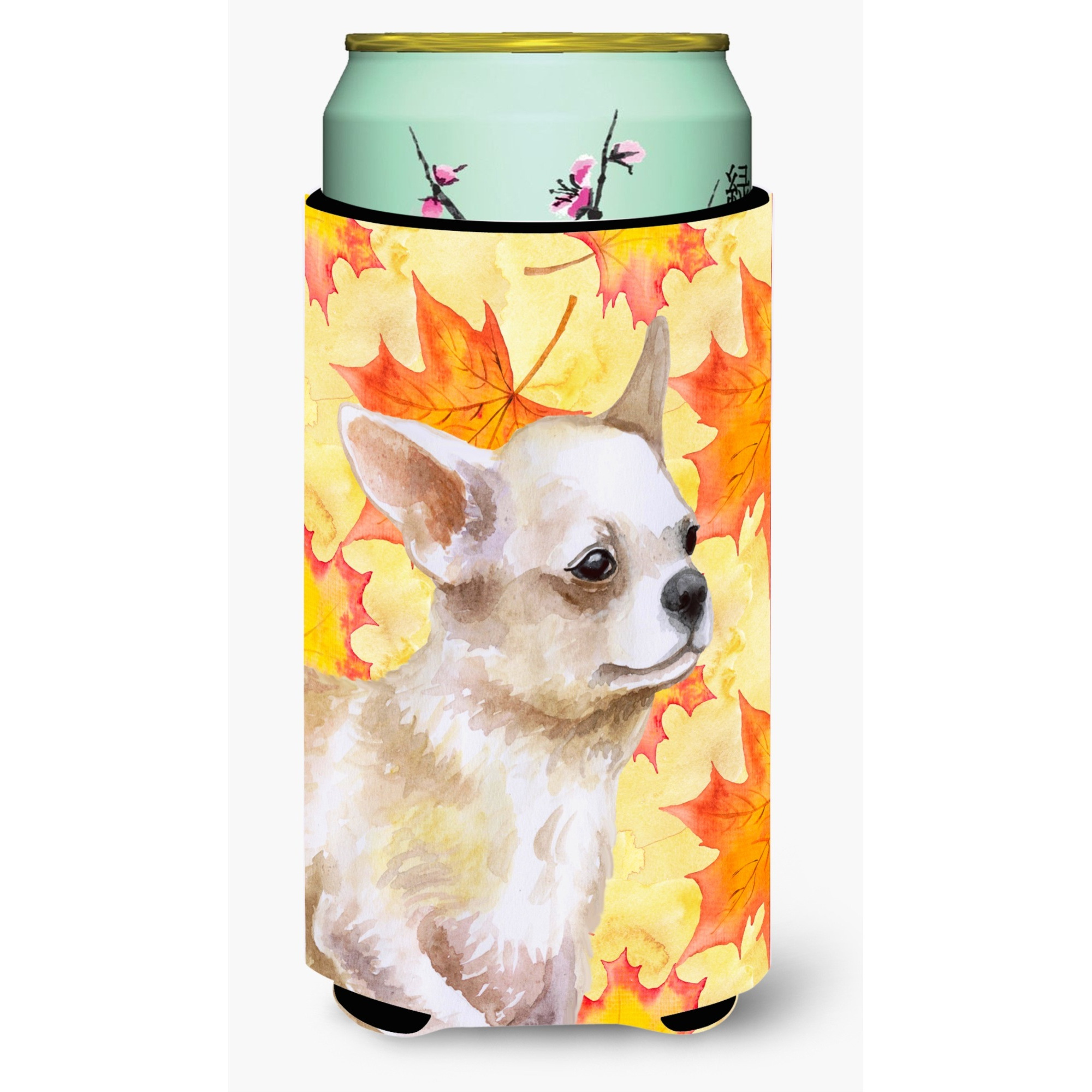 &quotCaroline's Treasures Chihuahua Leg up Fall Decorative Can Hugger, Tall Boy, Multicolor"