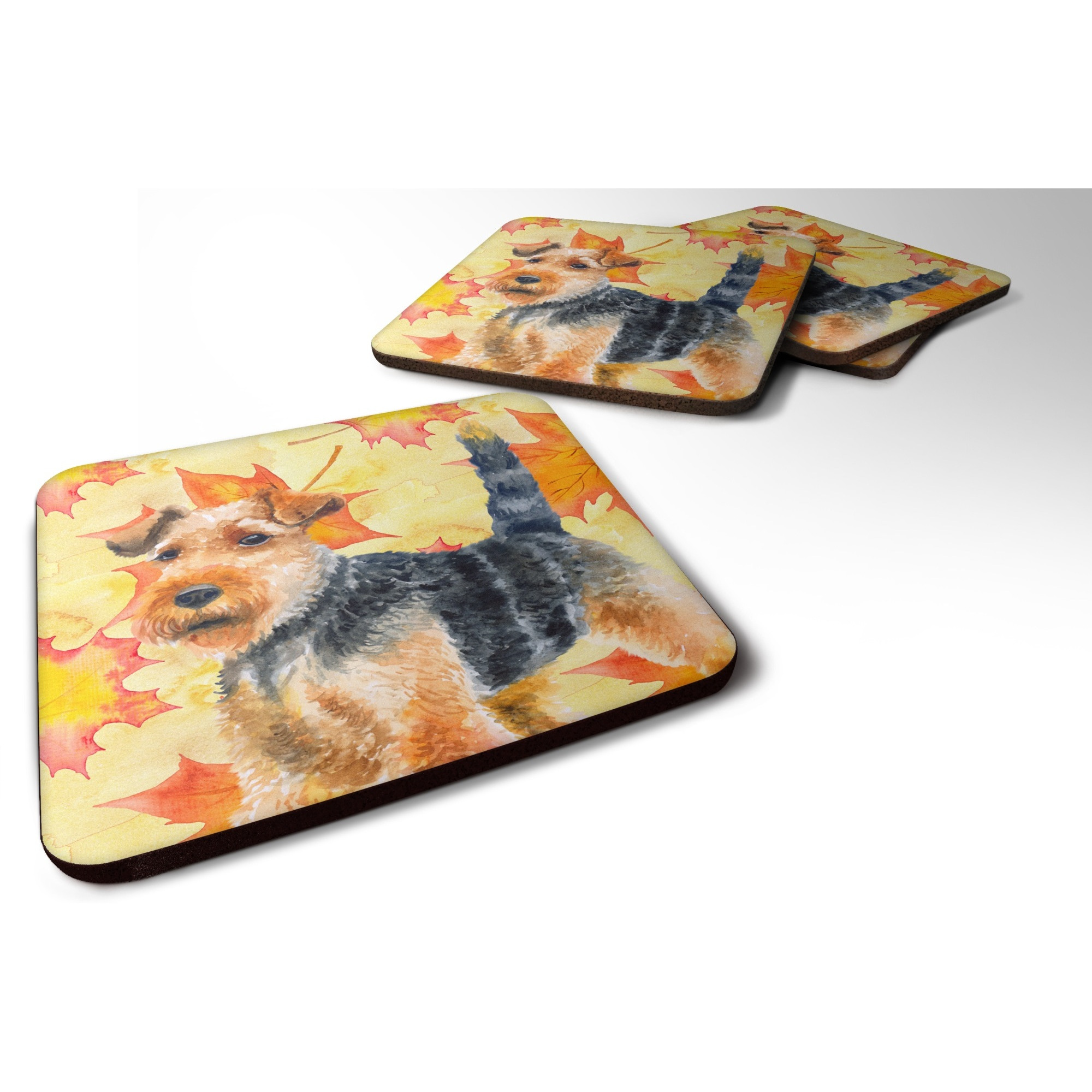 &quotCaroline's Treasures Welsh Terrier Fall Decorative coasters, Multicolor"