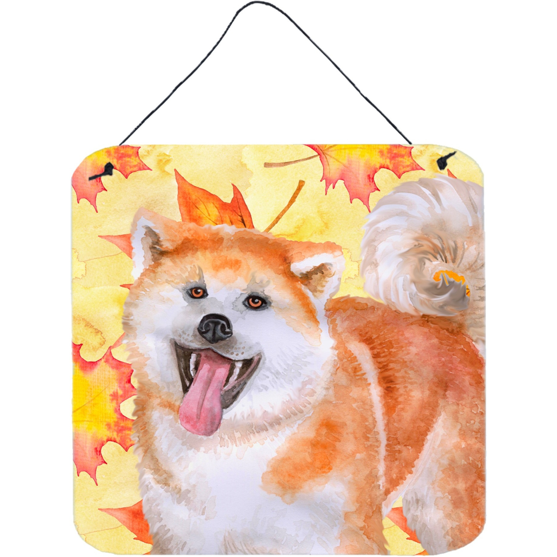&quotCaroline's Treasures Akita Metal Print, 6h x 6w, Fall Leaves"
