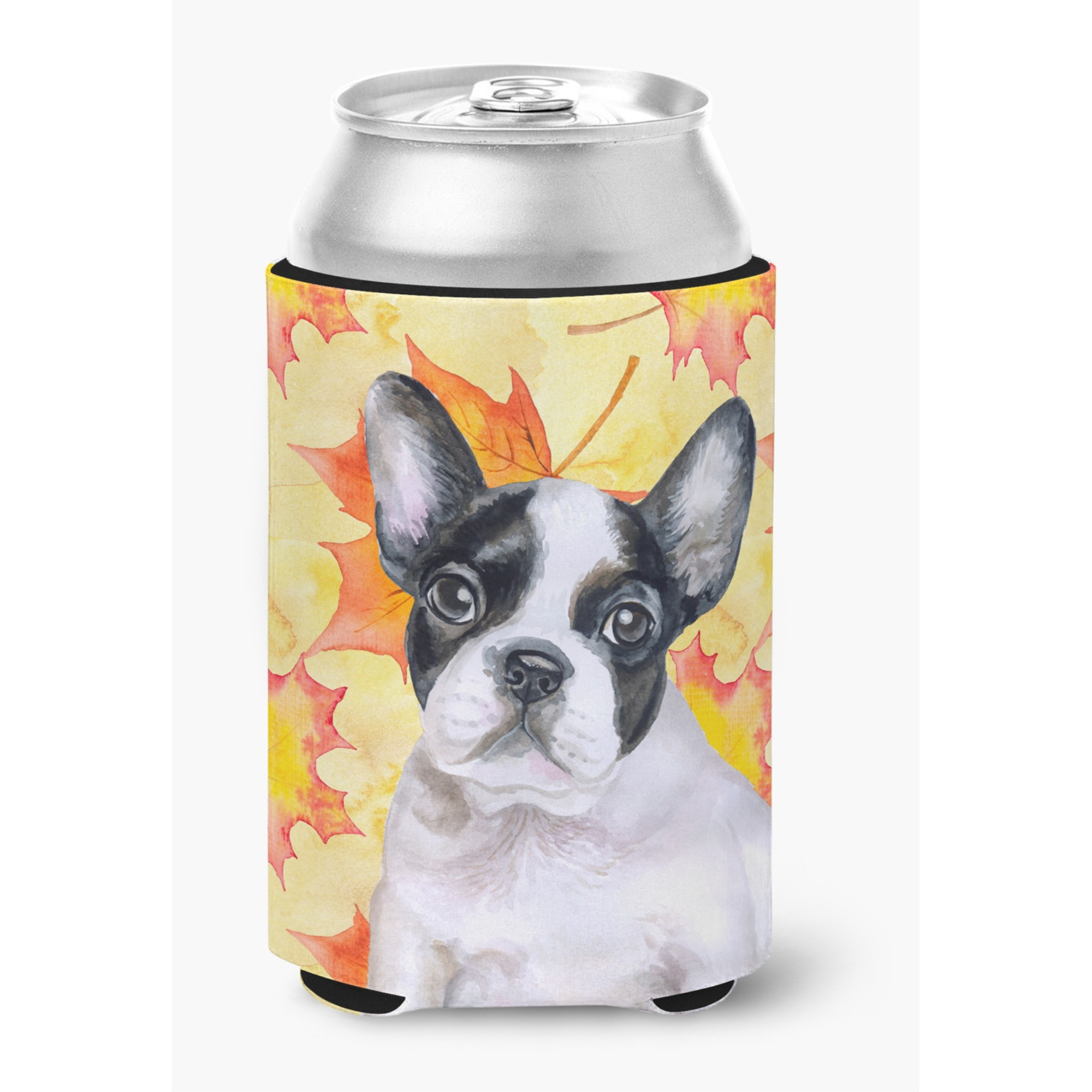 &quotCaroline's Treasures French Bulldog Black White Fall Decorative Can Hugger, Multicolor"