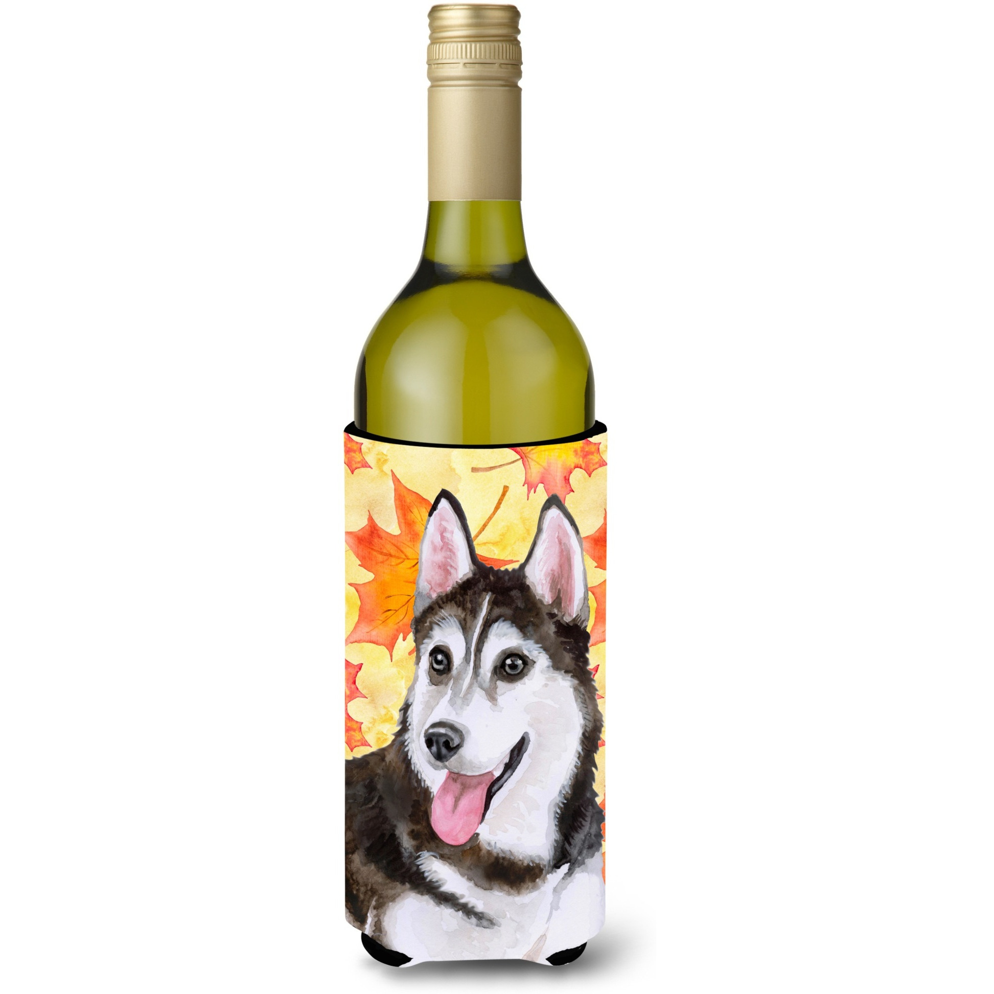 &quotCaroline's Treasures Siberian Husky 2 Fall Decorative Bottle Hugger, 750ml, Multicolor"
