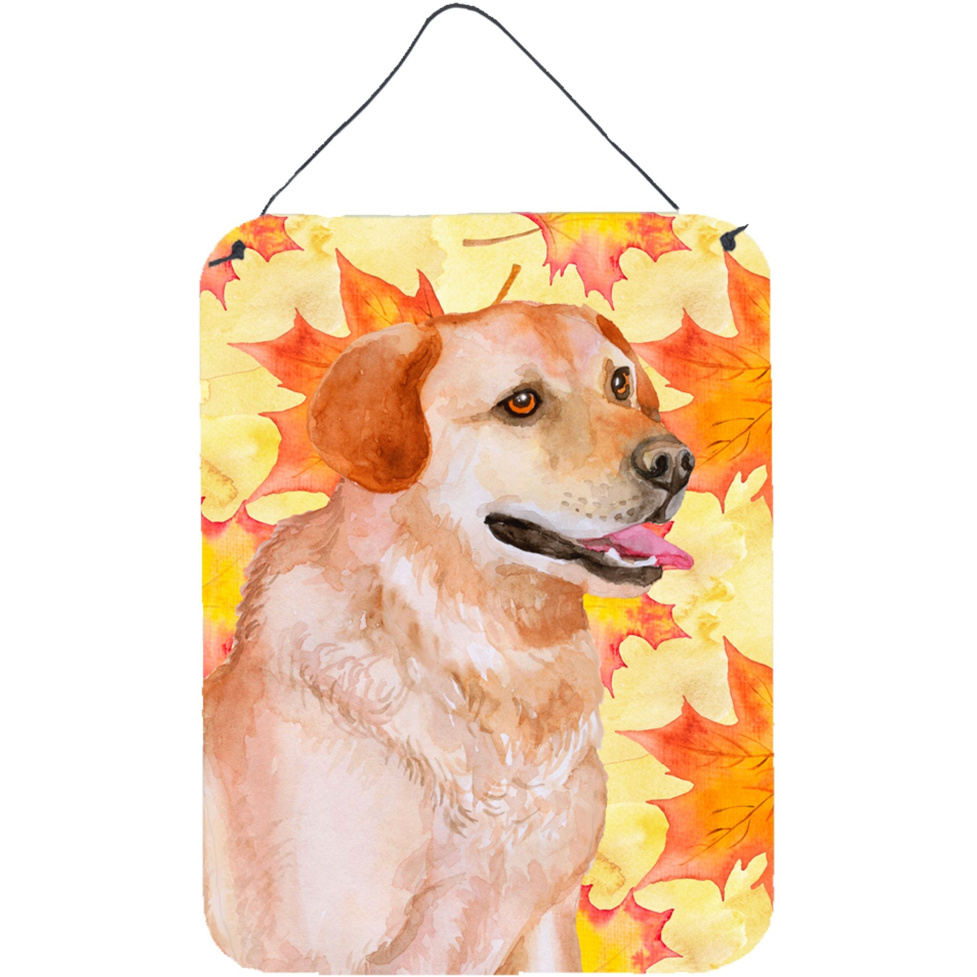 &quotCaroline's Treasures Labrador Retriever Fall Metal Print, 16"" x 12"", Multicolor"