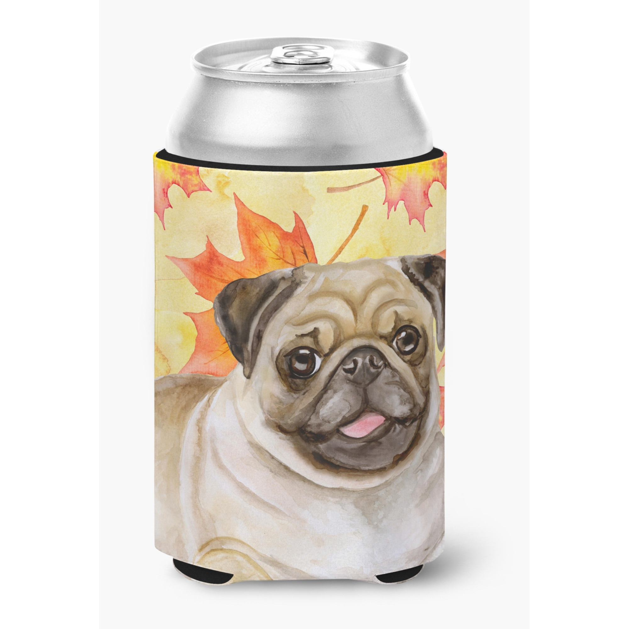 &quotCaroline's Treasures Fawn Pug Fall Decorative Can Hugger, Multicolor"