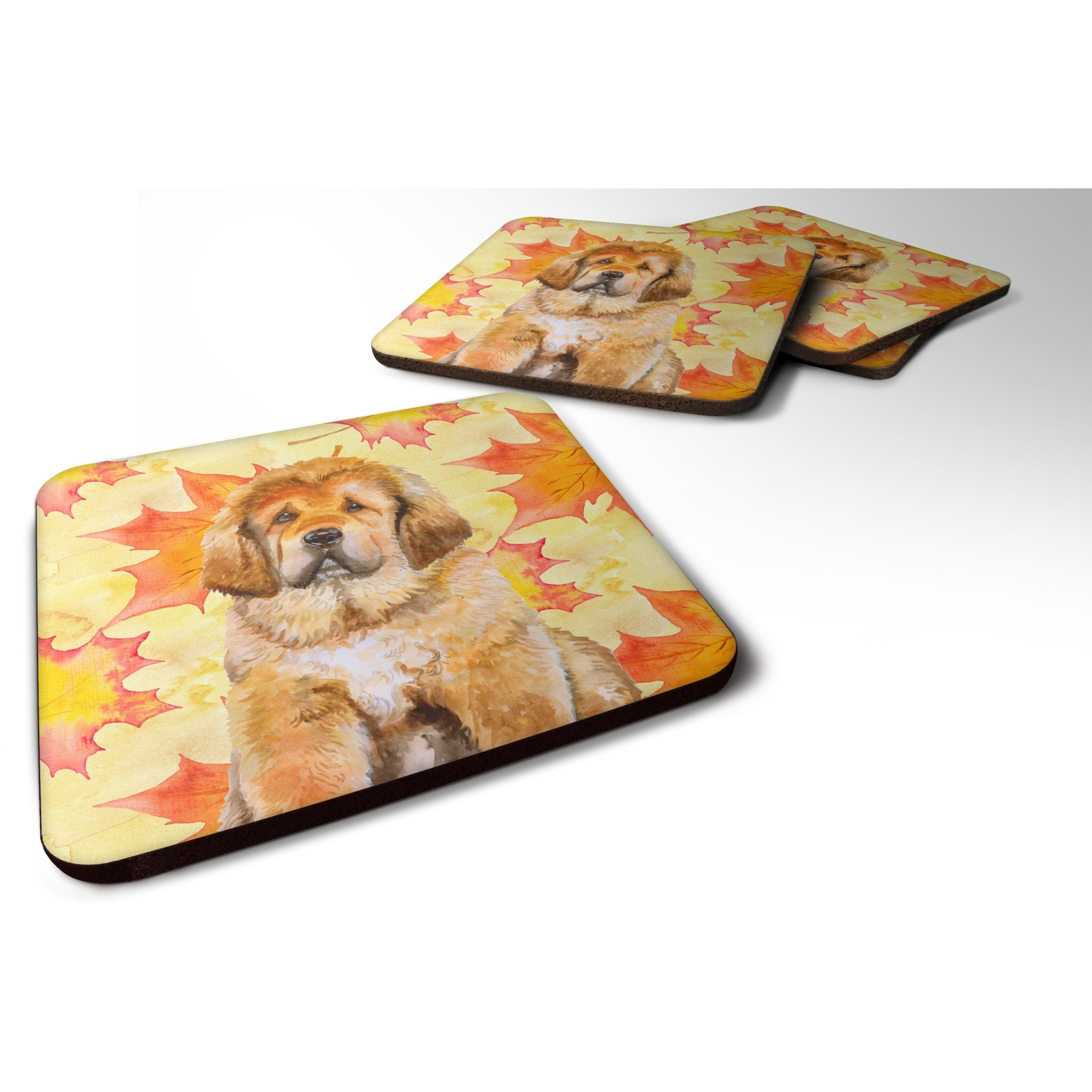 &quotCaroline's Treasures Tibetan Mastiff Fall Decorative coasters, Multicolor"