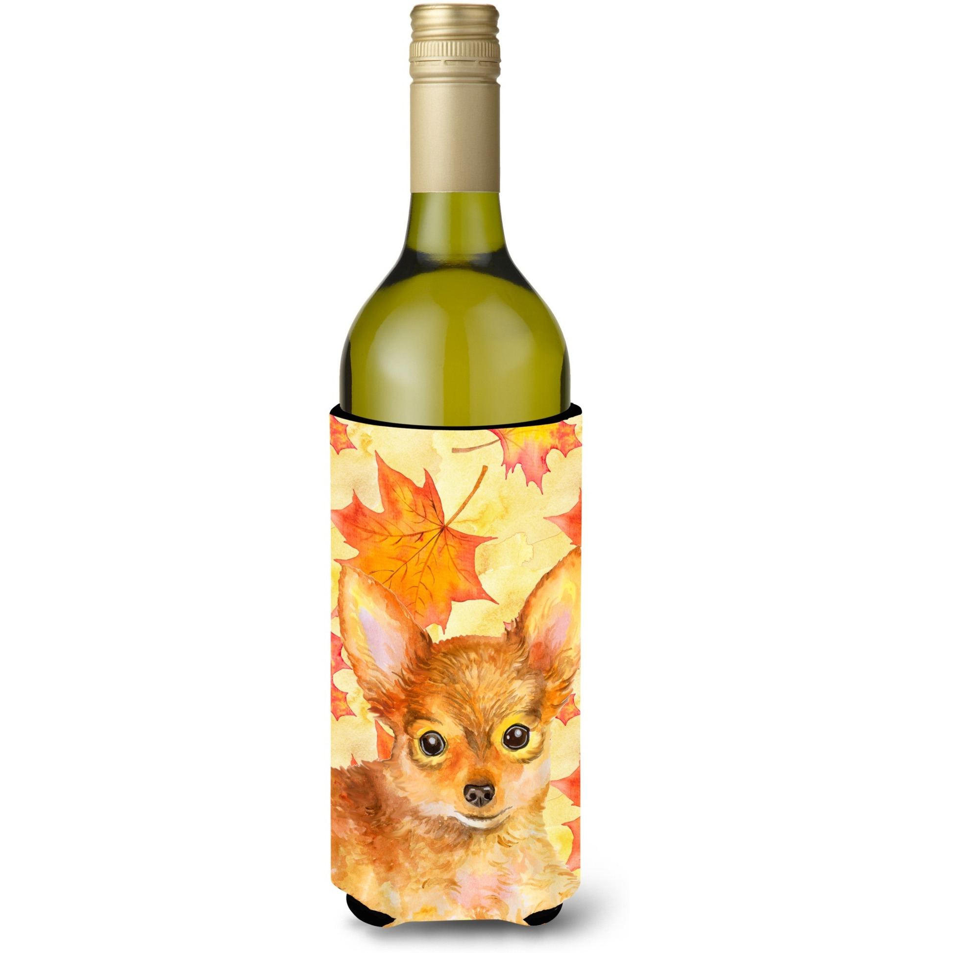 &quotCaroline's Treasures Toy Terrier Fall Decorative Bottle Hugger, 750ml, Multicolor"