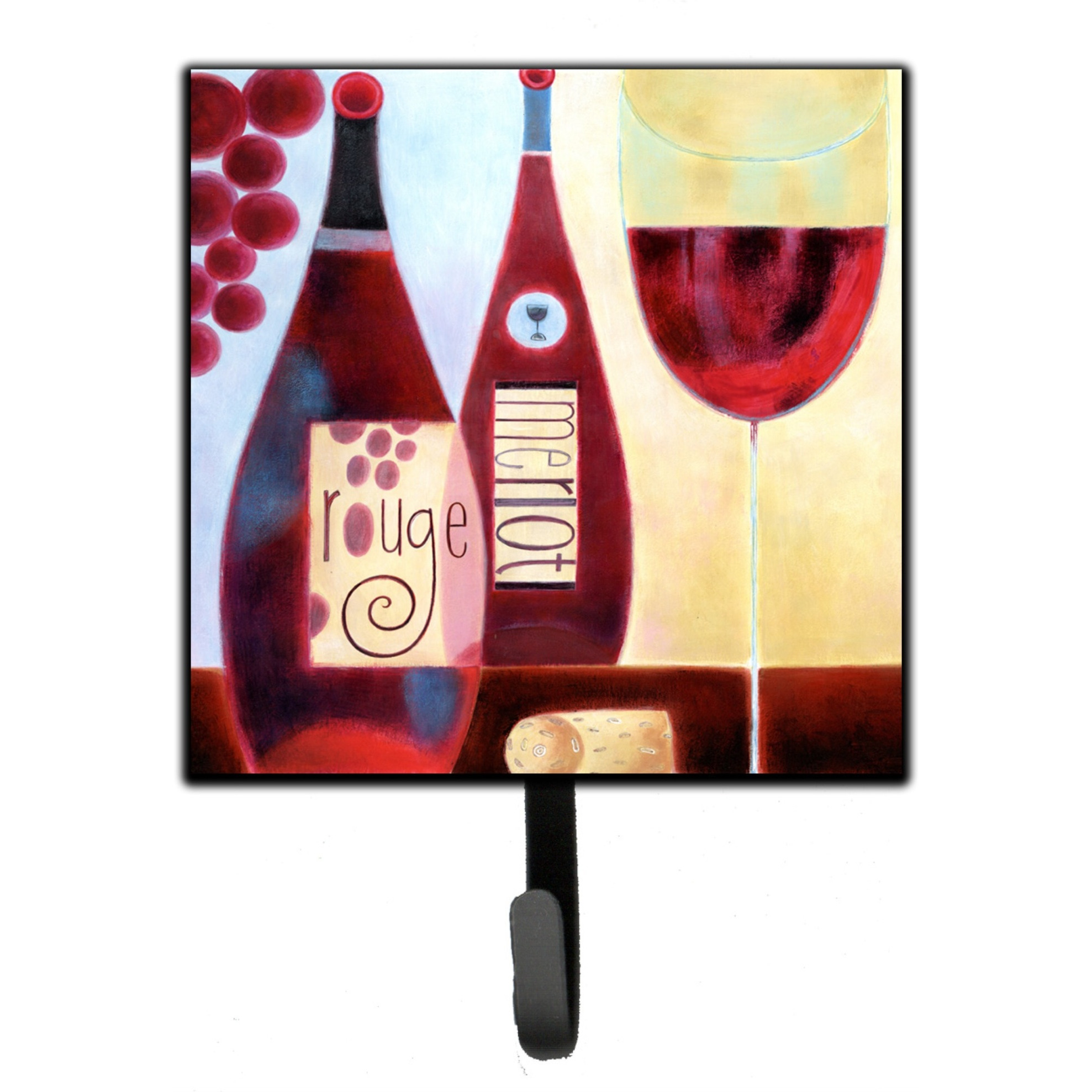 &quotCaroline's Treasures Wine Collection Rouge by Cathy Brear Leash or Key Holder BCBR0069SH4, Small, Multicolor"