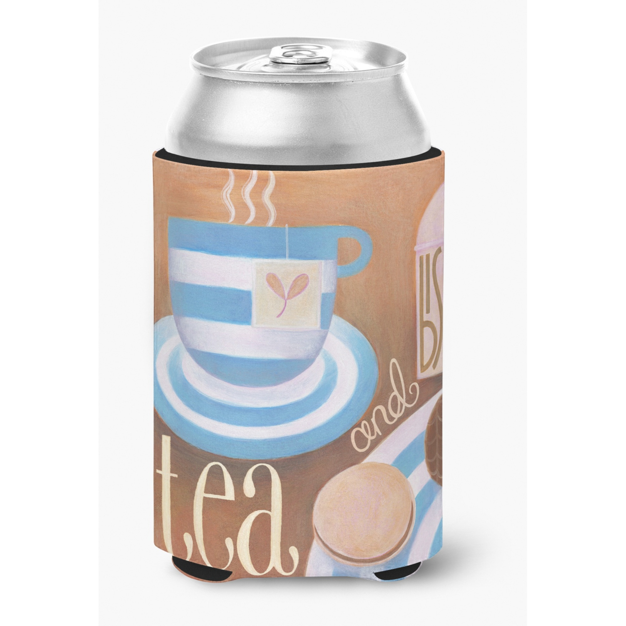 &quotCaroline's Treasures BCBR0115CC "&quotKitchen Collection Tea by Cathy Brear"" Can or Bottle Hugger, Multicolor"