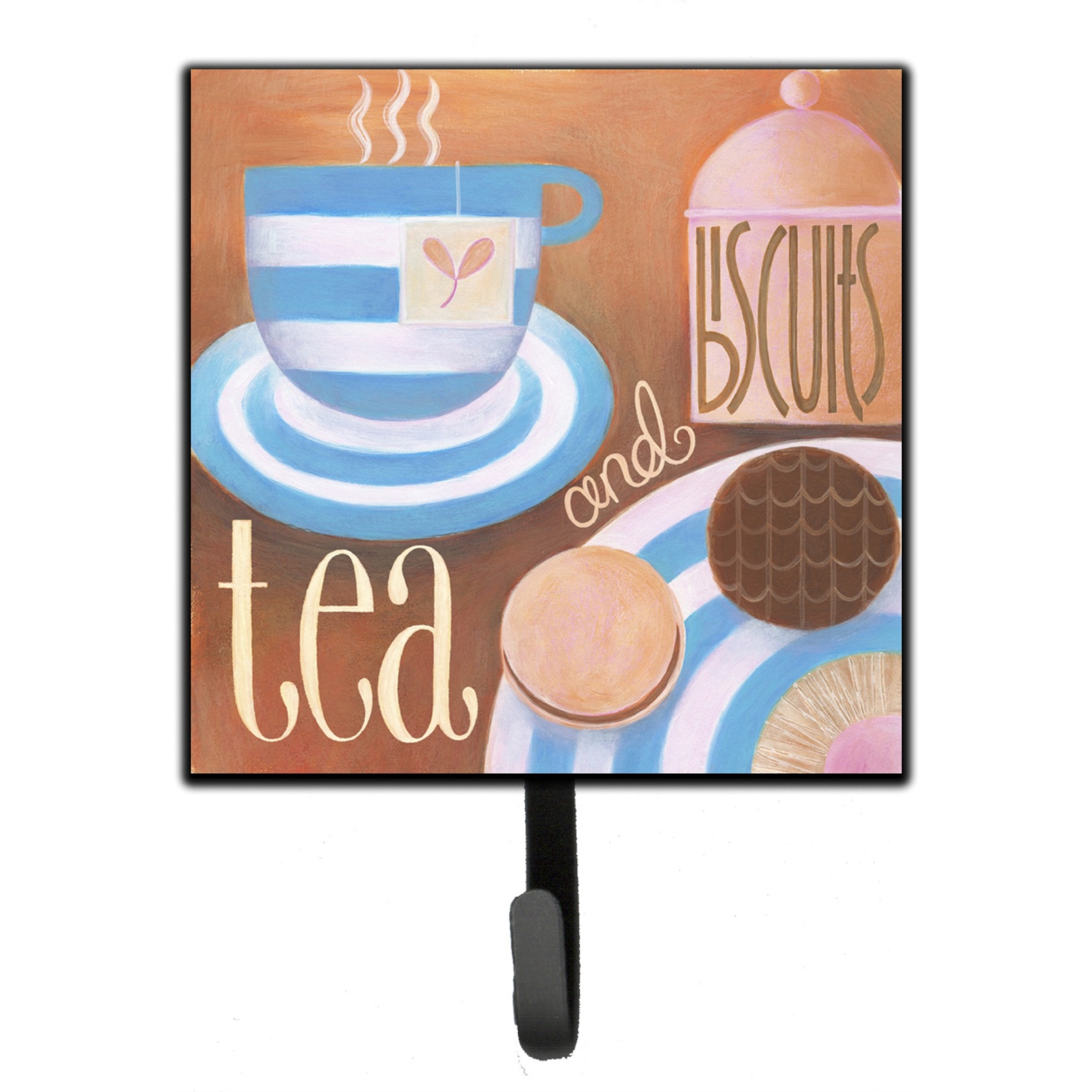 &quotCaroline's Treasures Kitchen Collection Tea by Cathy Brear Leash or Key Holder BCBR0115SH4, Small, Multicolor"