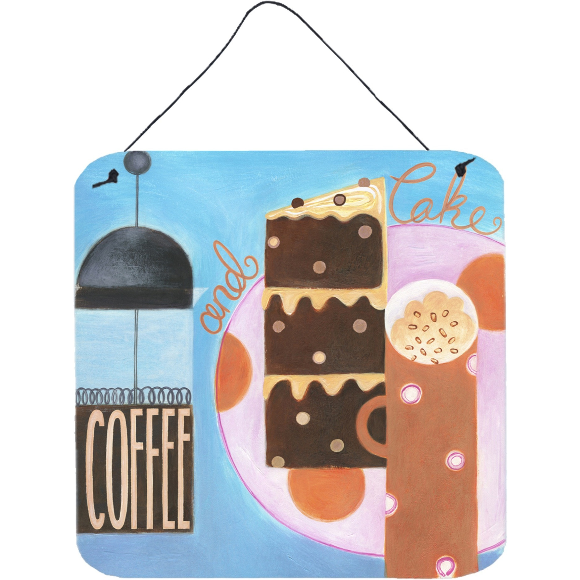 &quotCaroline's Treasures Kitchen Collection Coffee and Cake Wall or Door Hanging Prints BCBR0116DS66, 6HX6W, Multicolor"